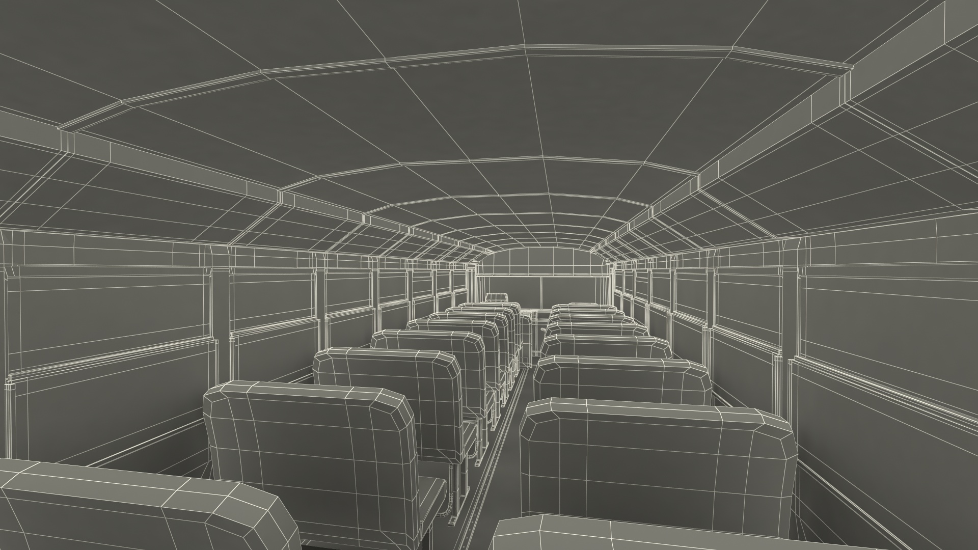 Blue Bird Commercial Bus 3D model