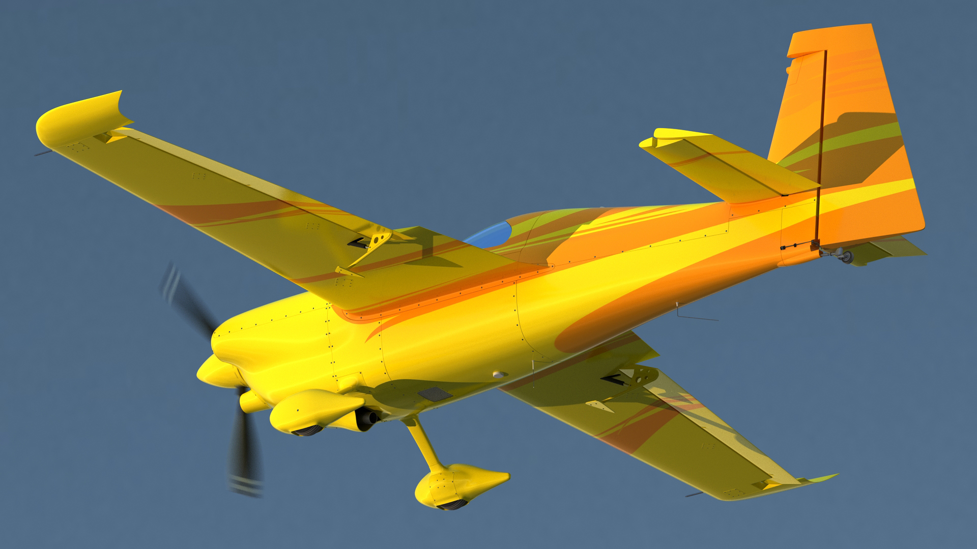 Sport Aerobatic Aircraft Generic Rigged 3D model