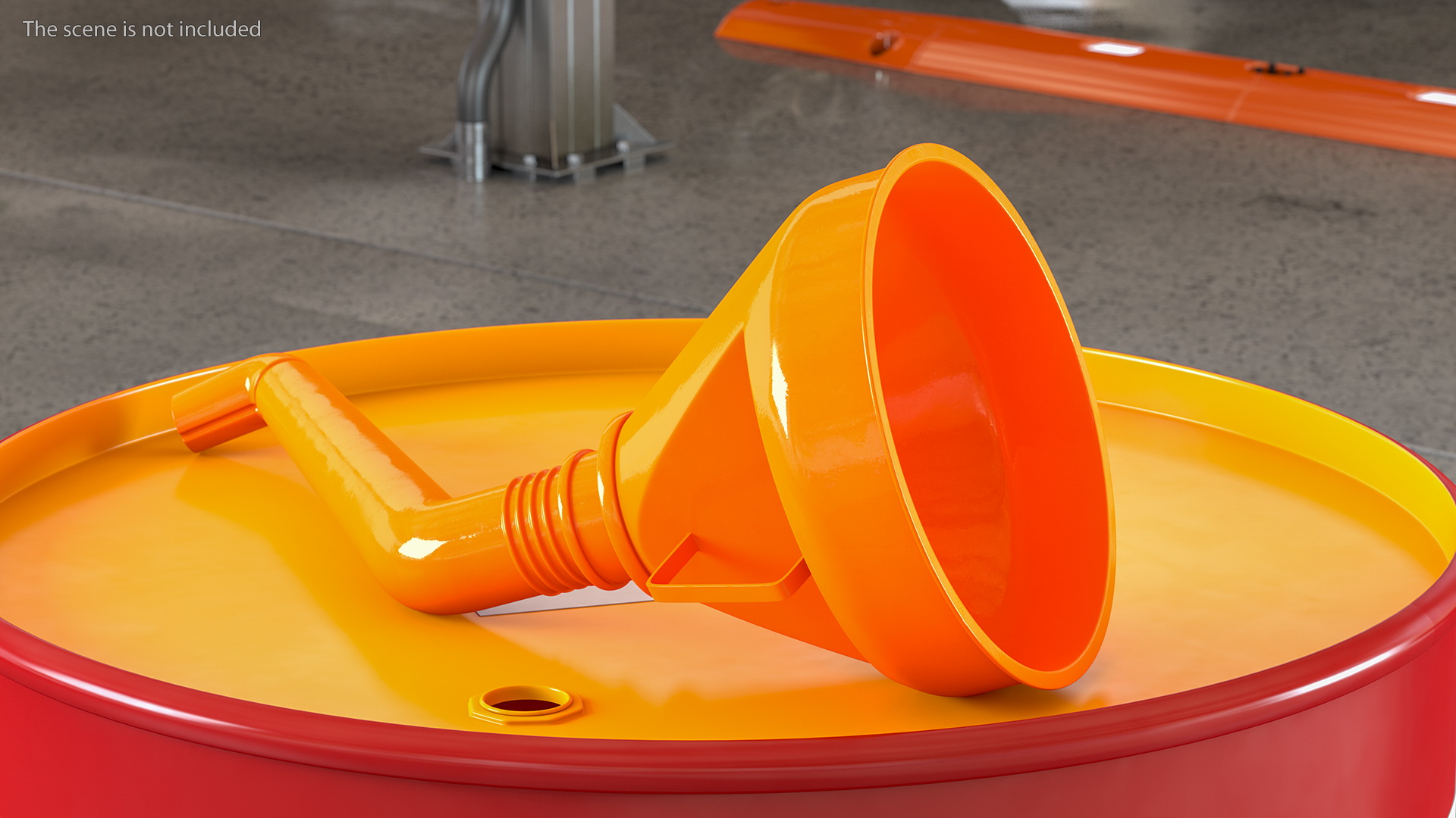 Plastic Fuel Funnel with Handle and Mesh Filter 3D