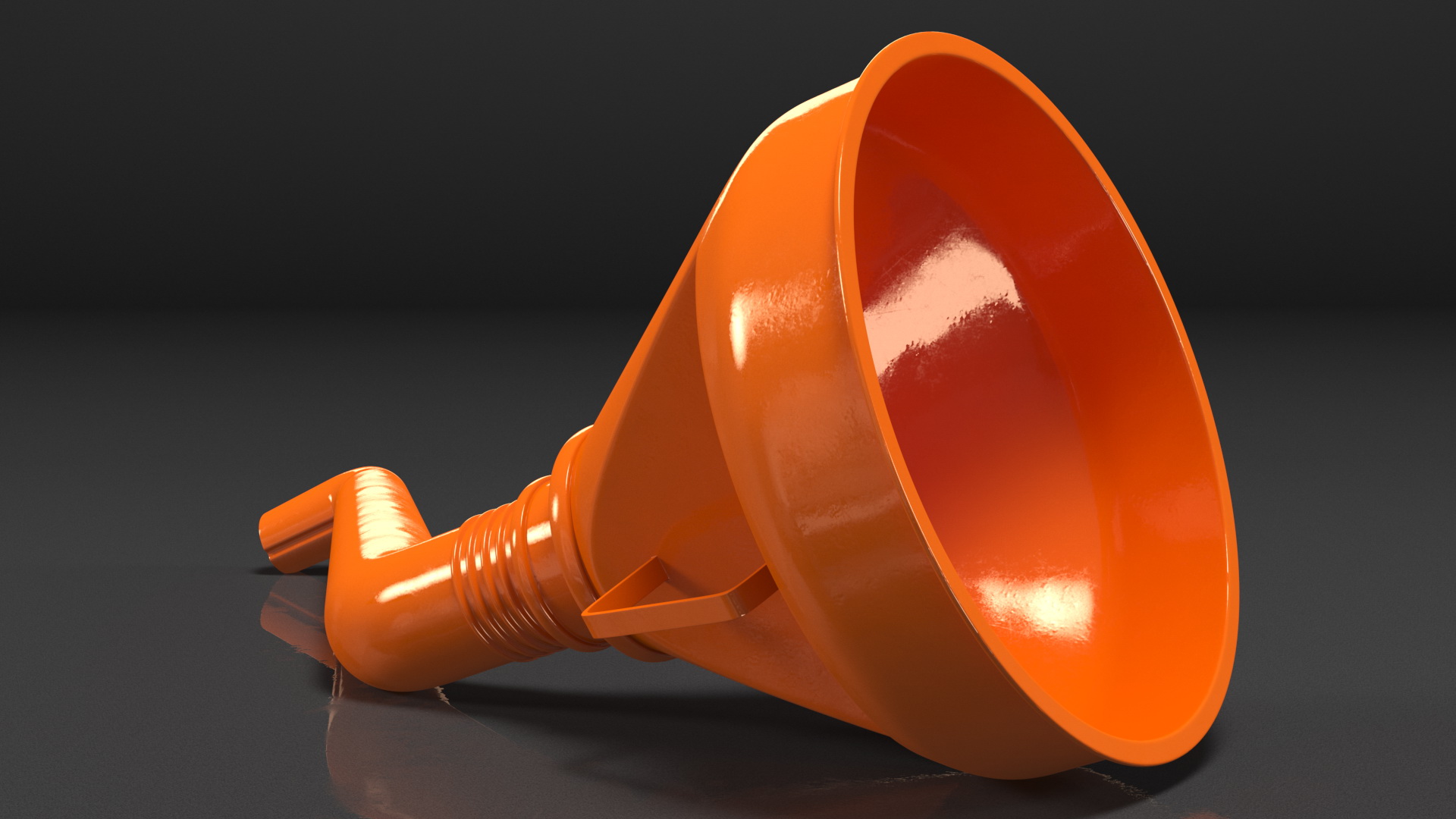 Plastic Fuel Funnel with Handle and Mesh Filter 3D