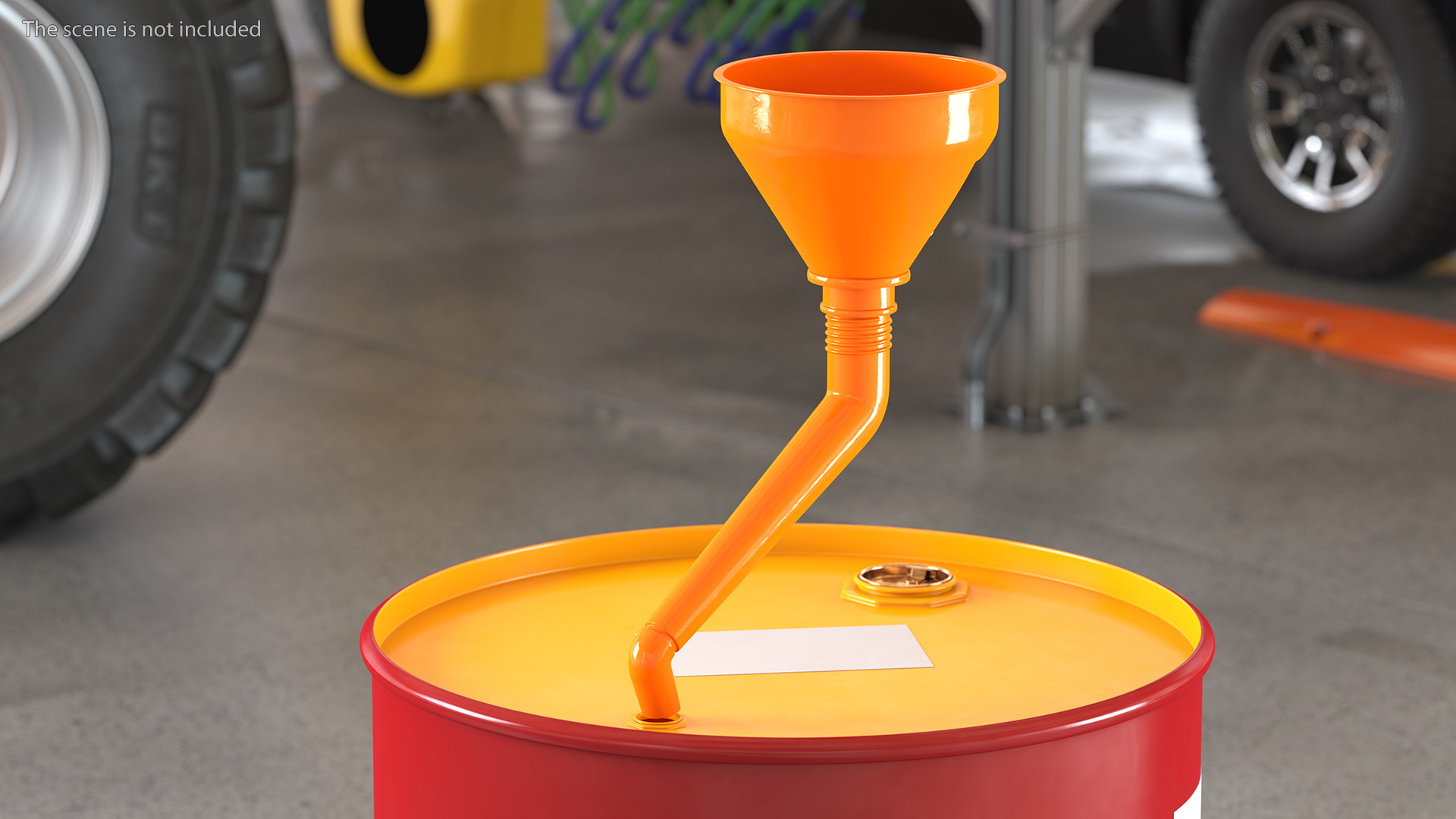 Plastic Fuel Funnel with Handle and Mesh Filter 3D