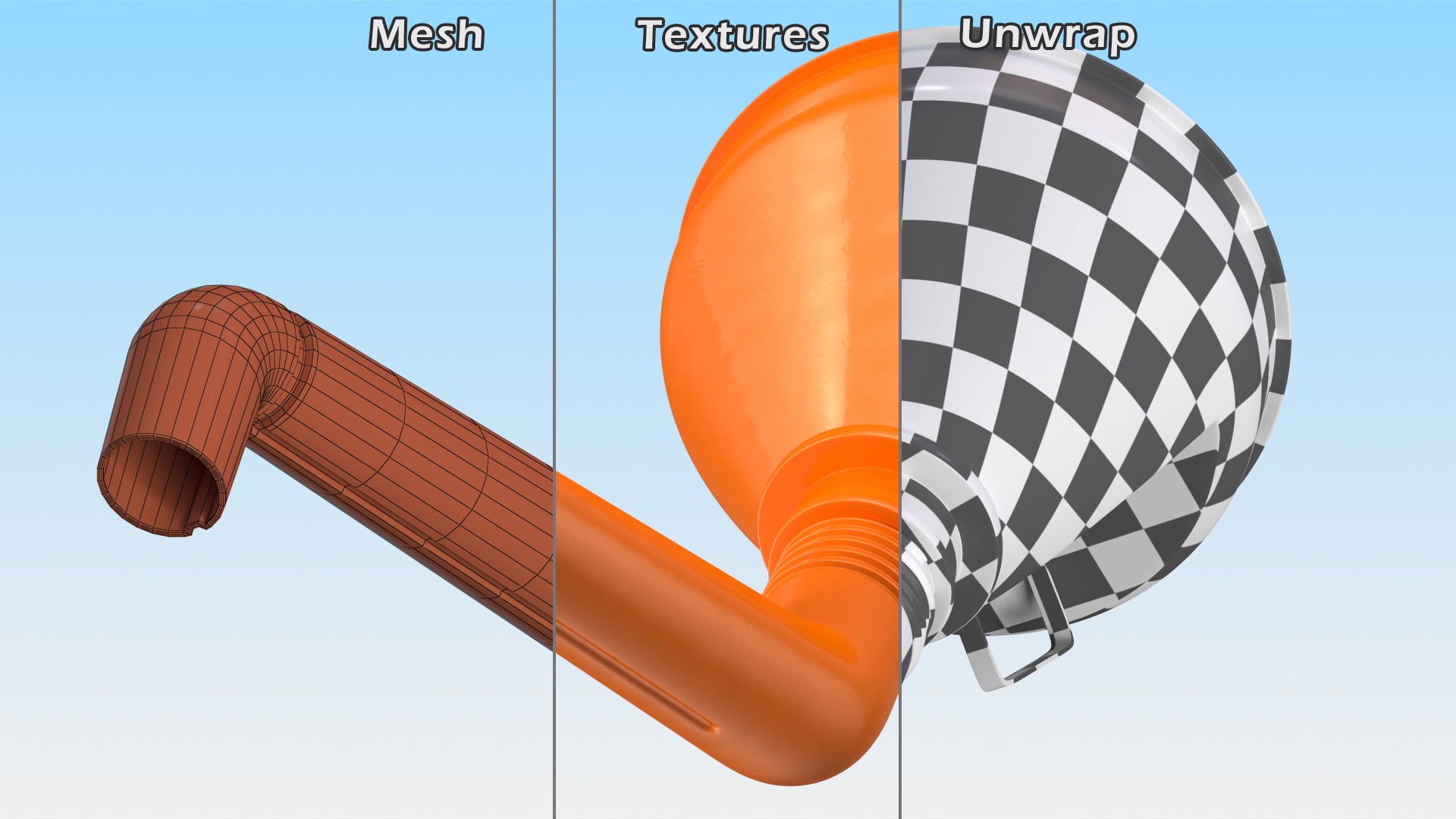 Plastic Fuel Funnel with Handle and Mesh Filter 3D