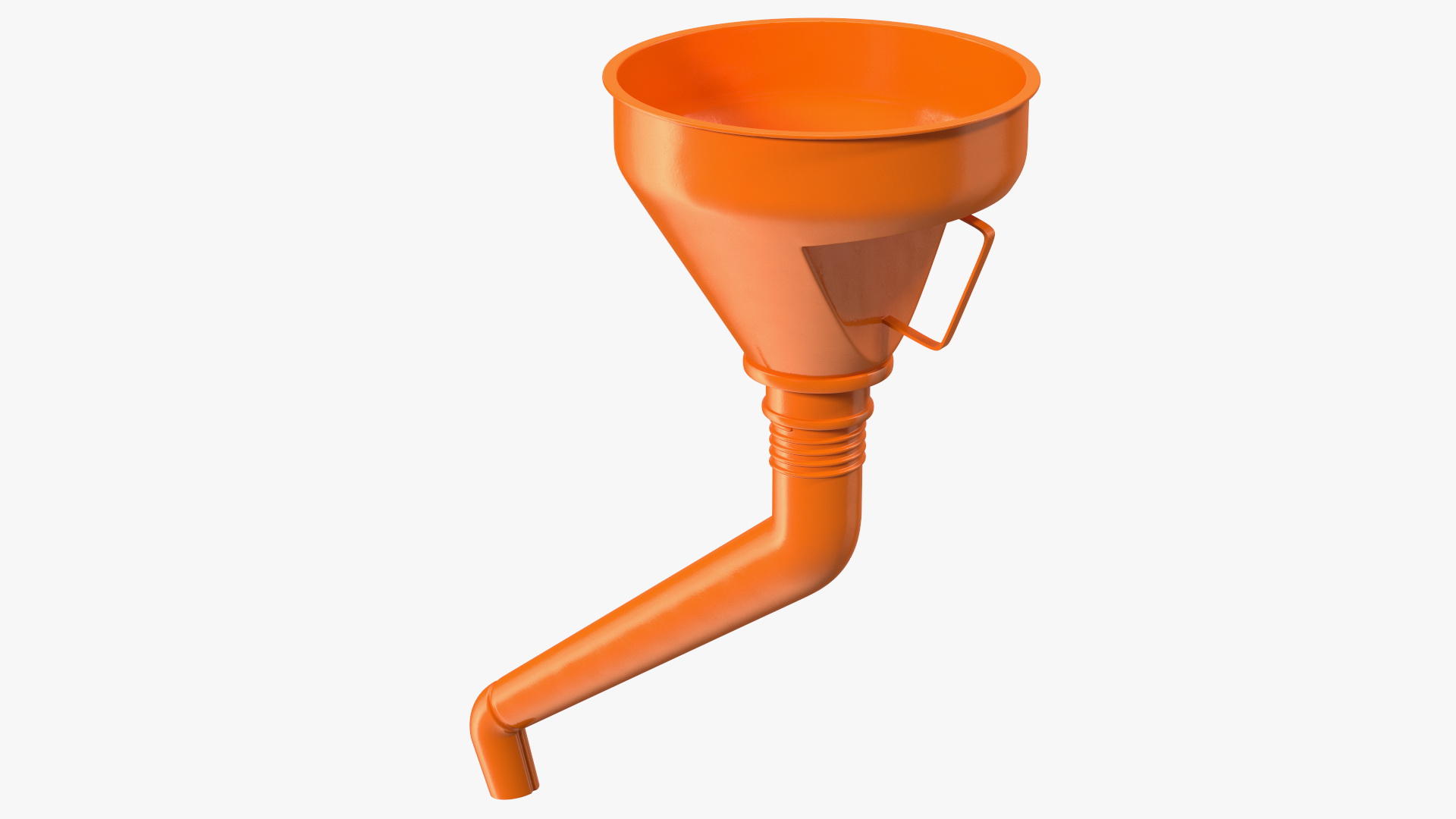 Plastic Fuel Funnel with Handle and Mesh Filter 3D