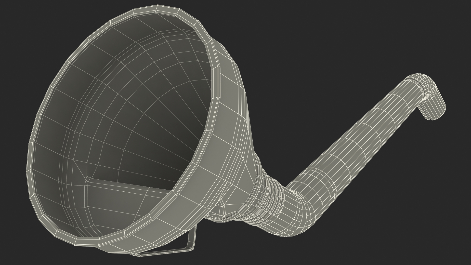 Plastic Fuel Funnel with Handle and Mesh Filter 3D