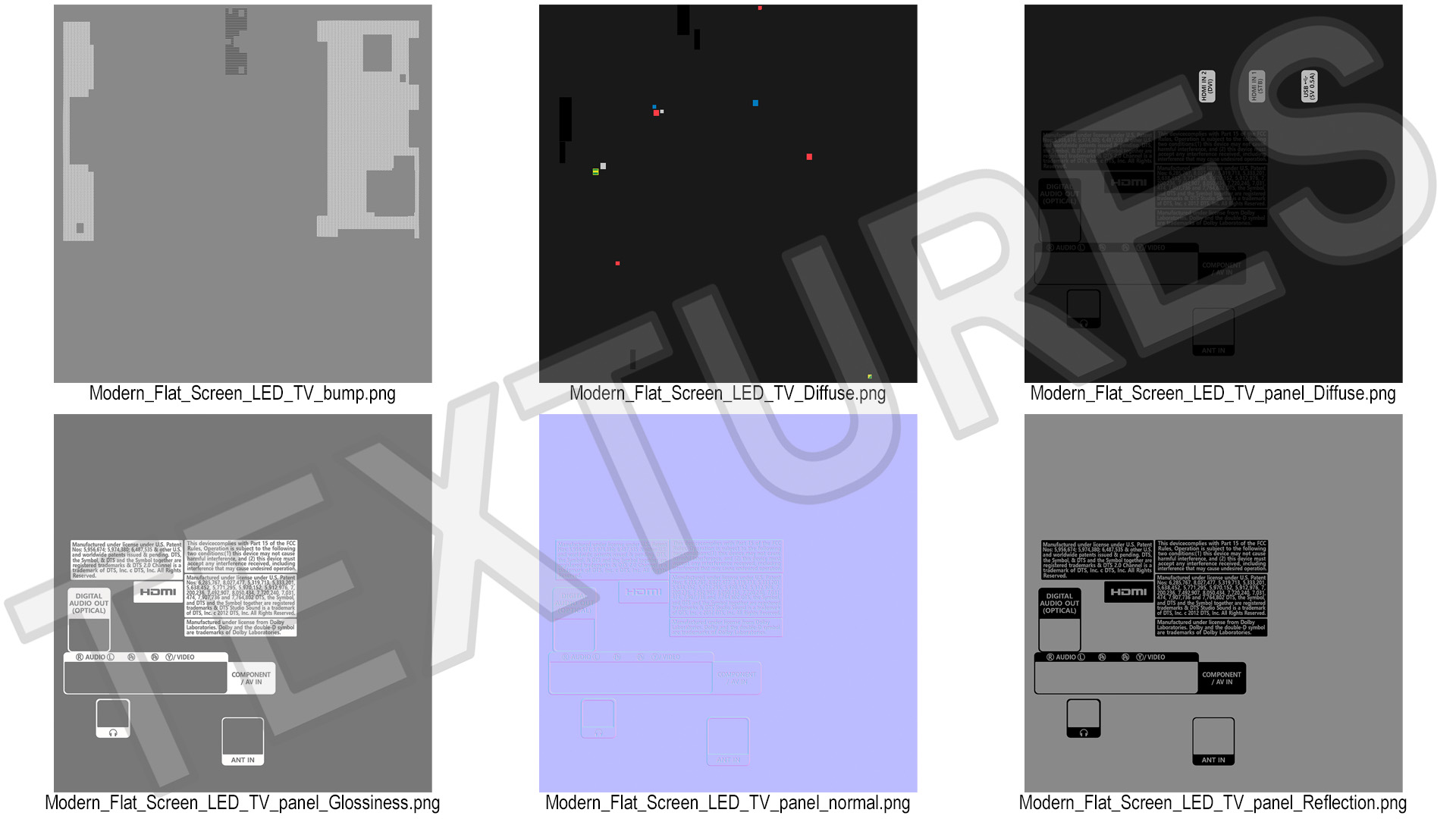 3D model Modern Flat Screen LED TV