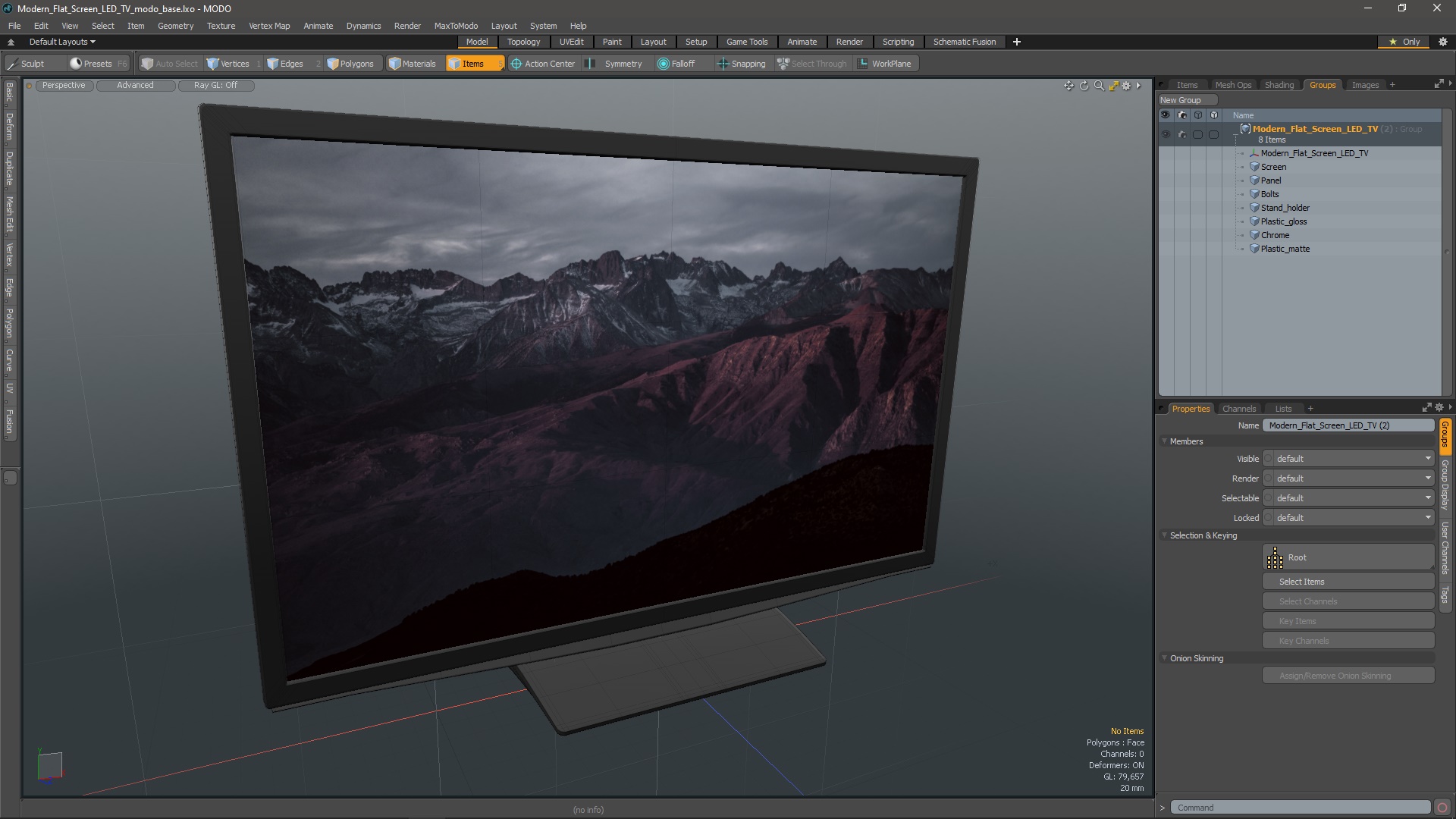 3D model Modern Flat Screen LED TV
