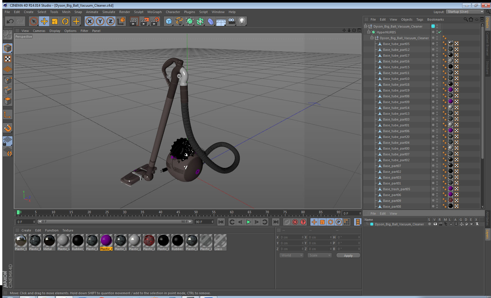 Dyson Big Ball Vacuum Cleaner 3D model