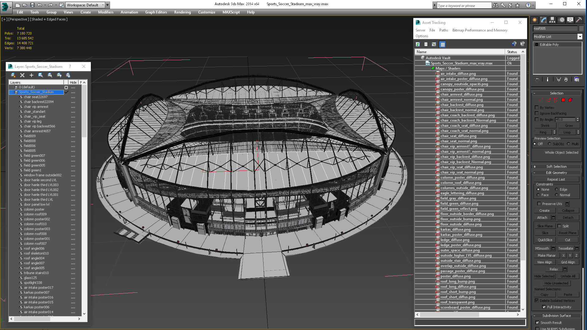3D Sports Soccer Stadium