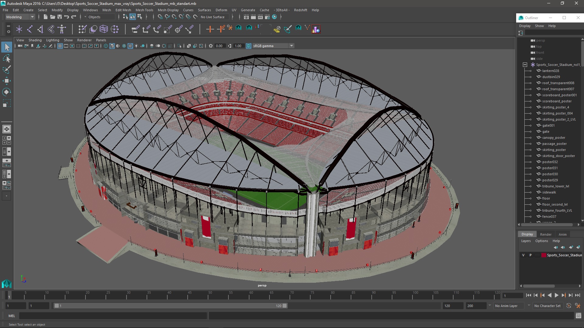 3D Sports Soccer Stadium