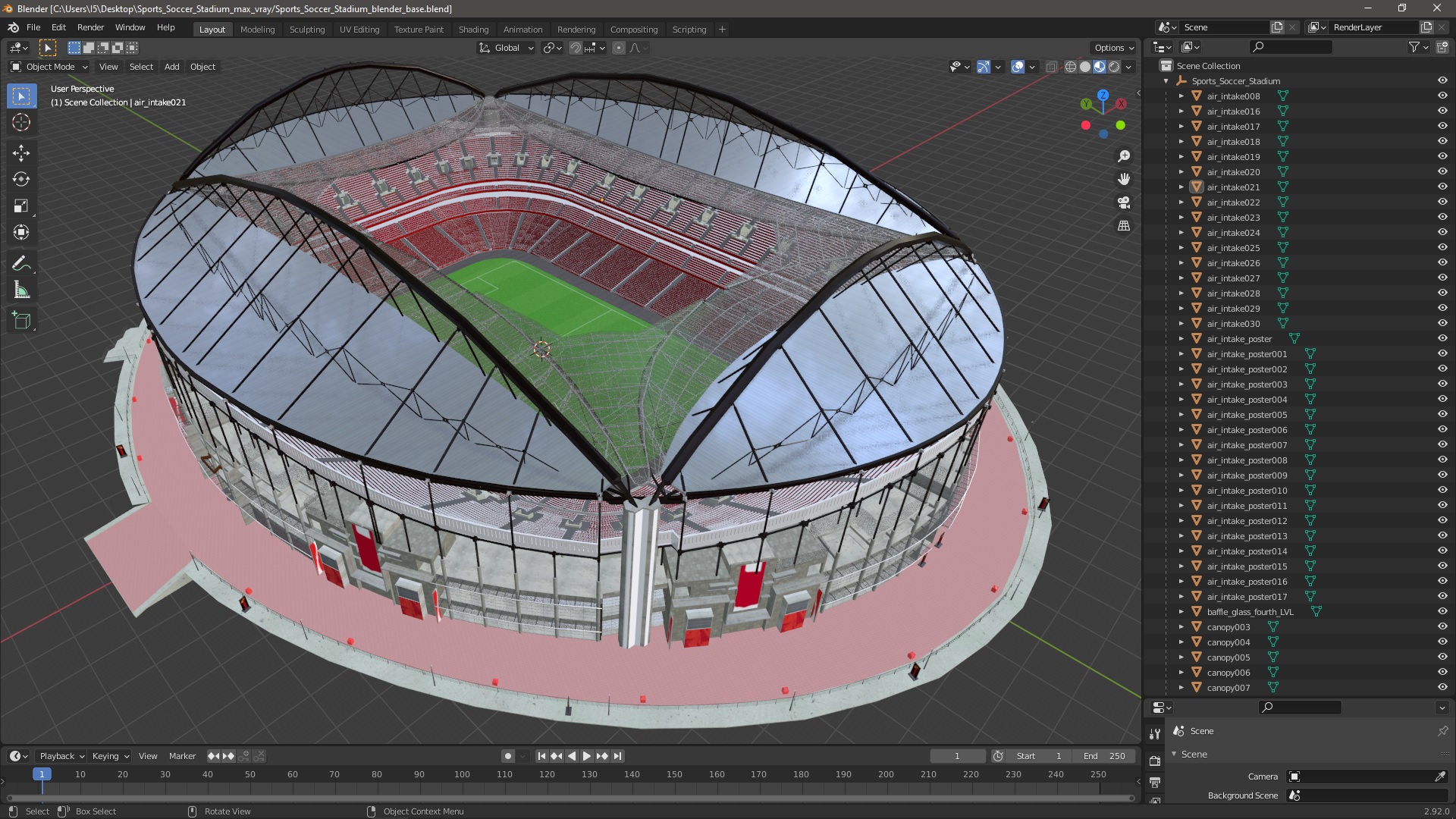 3D Sports Soccer Stadium