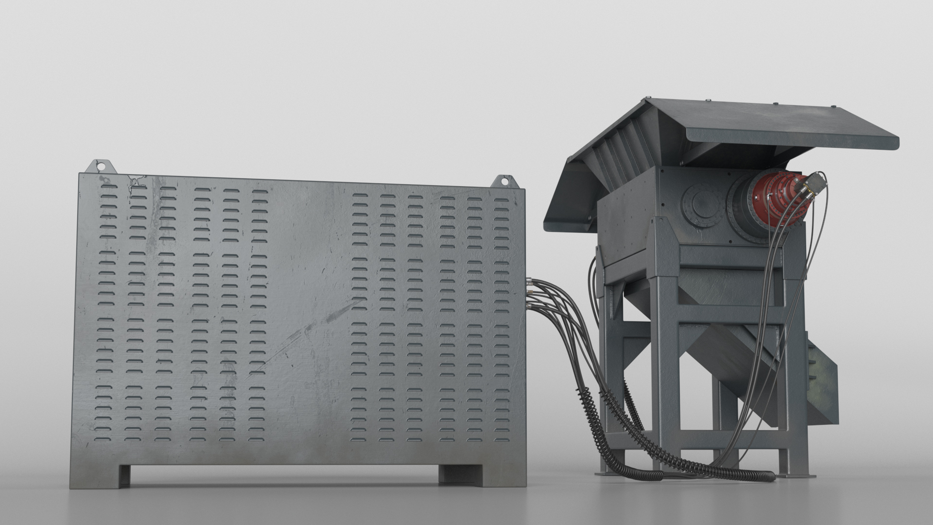 3D model Industrial Metal Shredder