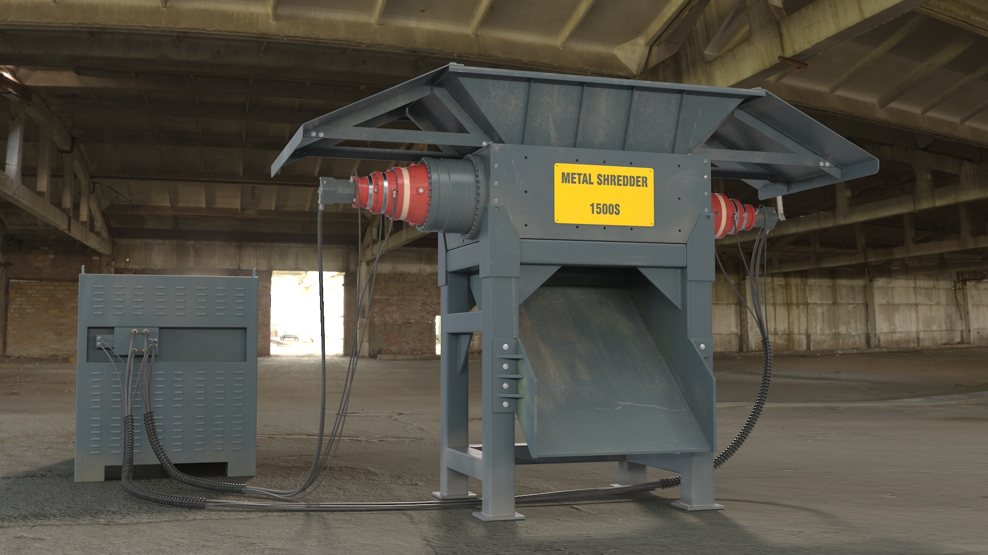 3D model Industrial Metal Shredder