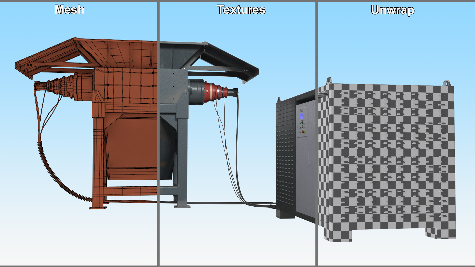 3D model Industrial Metal Shredder