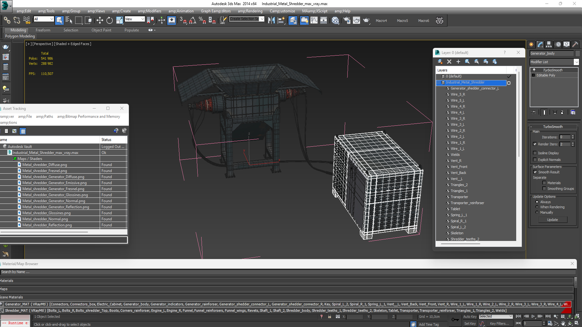 3D model Industrial Metal Shredder