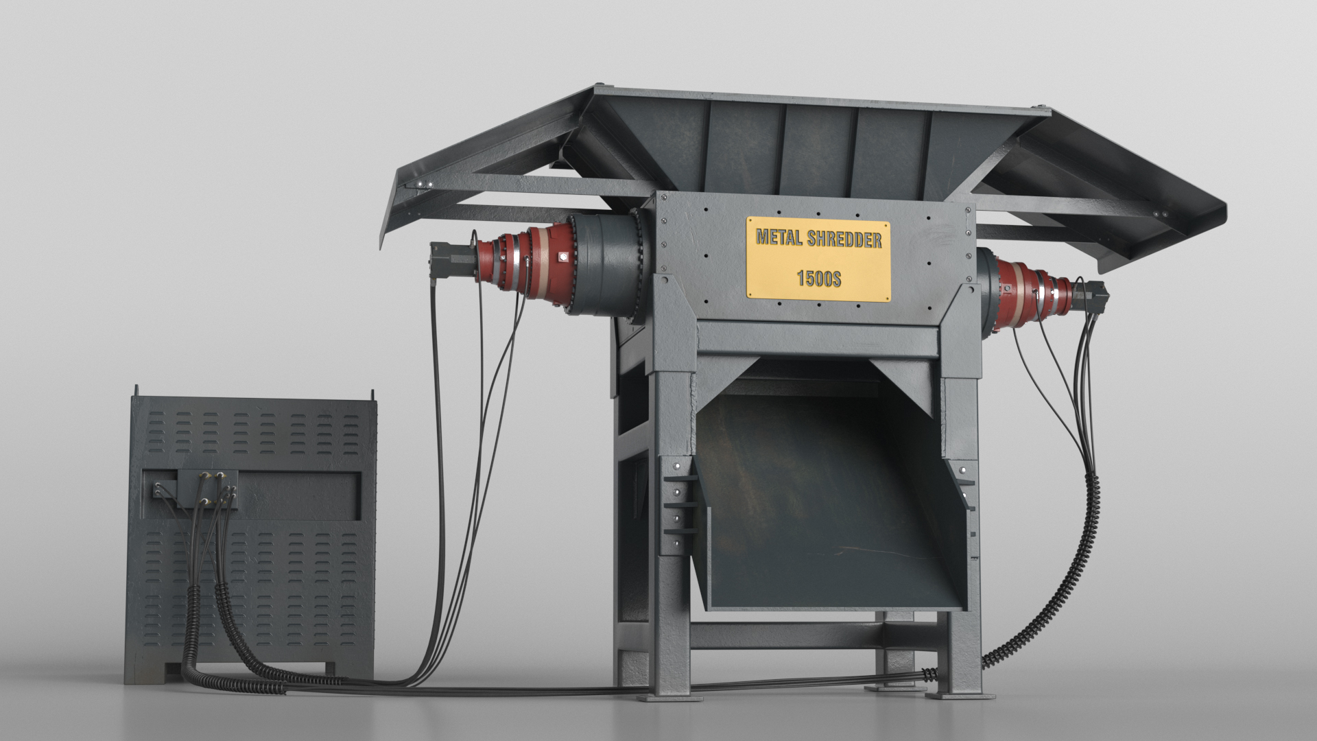 3D model Industrial Metal Shredder