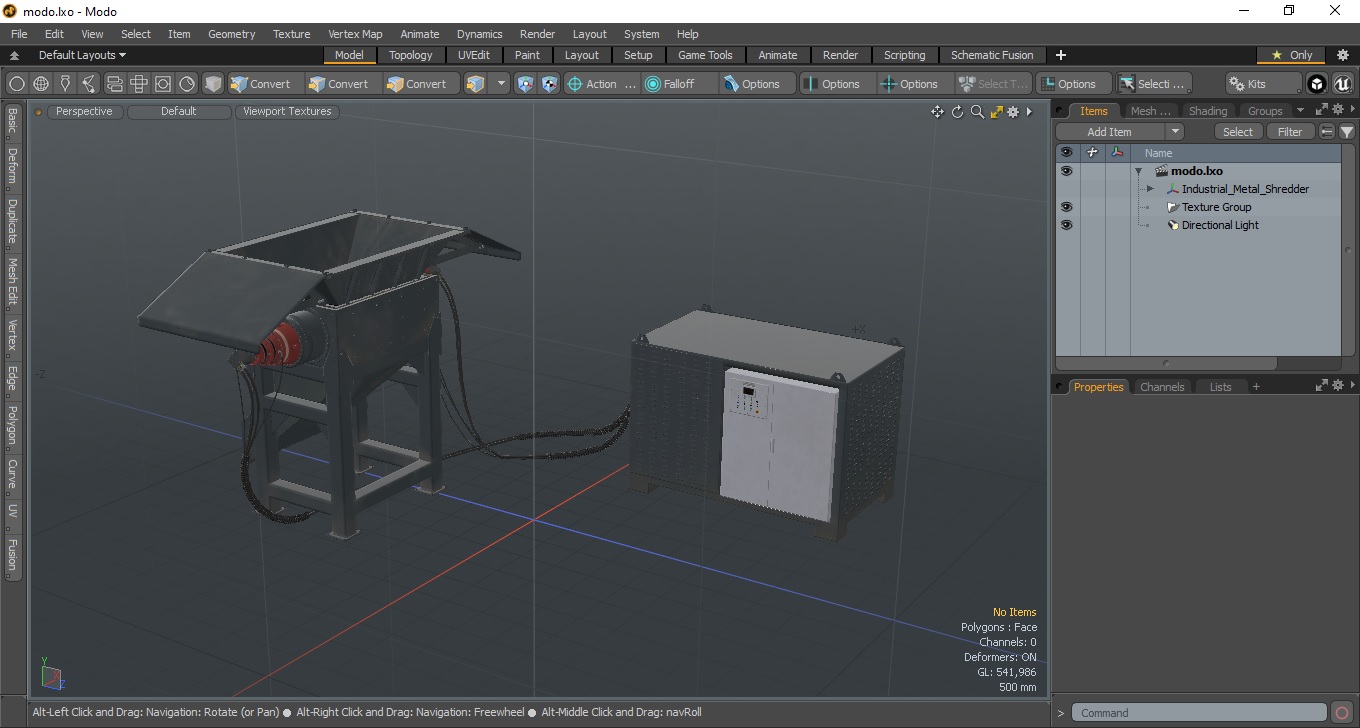 3D model Industrial Metal Shredder