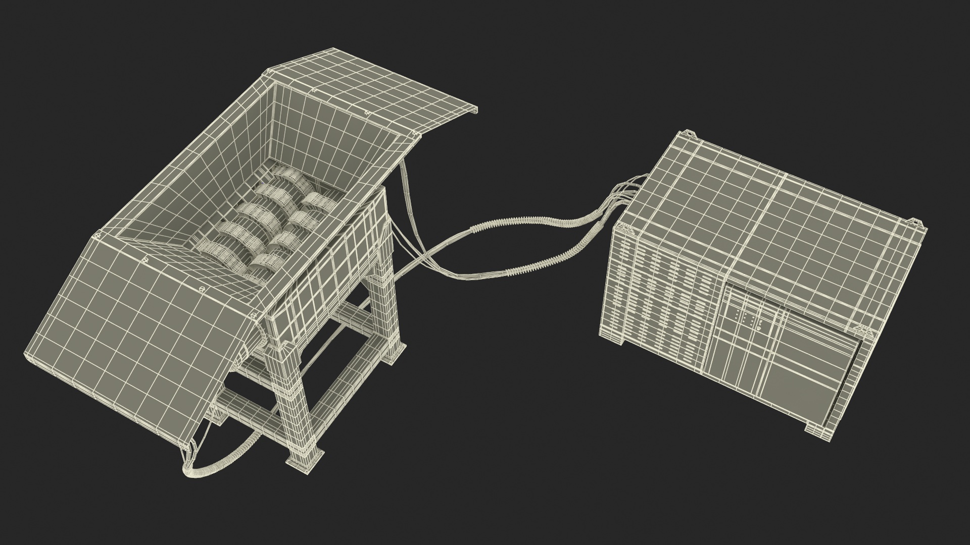 3D model Industrial Metal Shredder