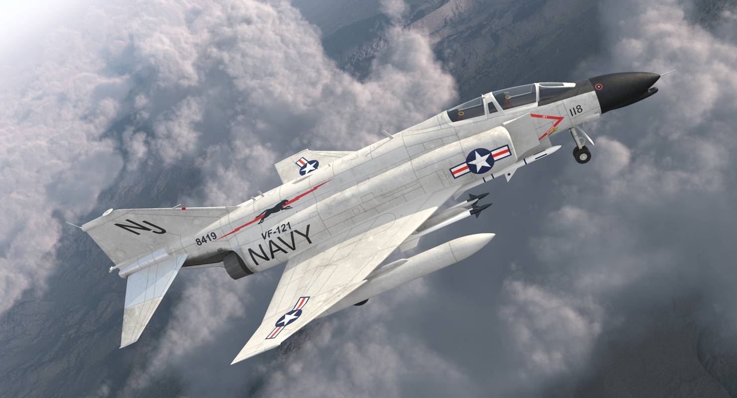 F 4 Phantom II US Navy 3D