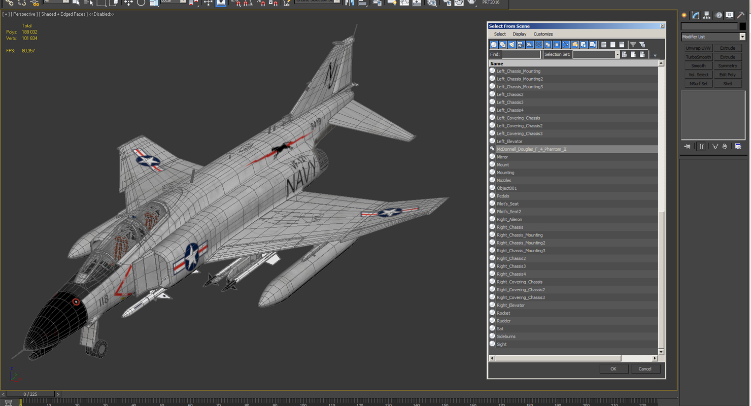 F 4 Phantom II US Navy 3D