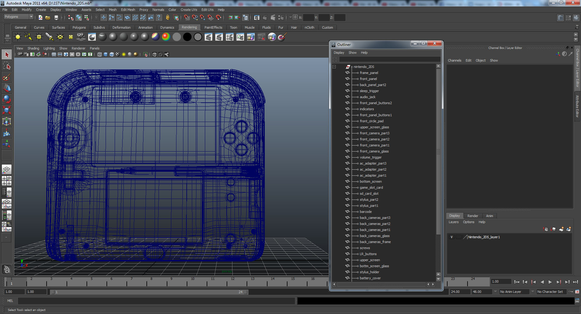 Handheld Console Nintendo 2DS 3D model