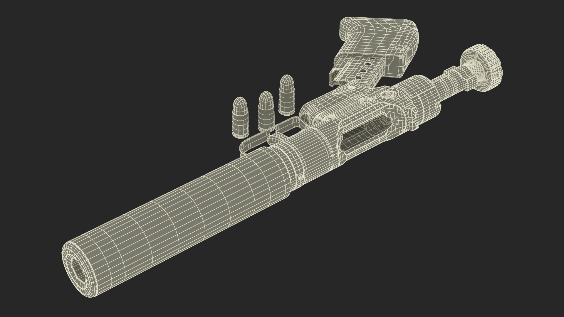 Disassembled Veterinary Pistol VP9 3D model