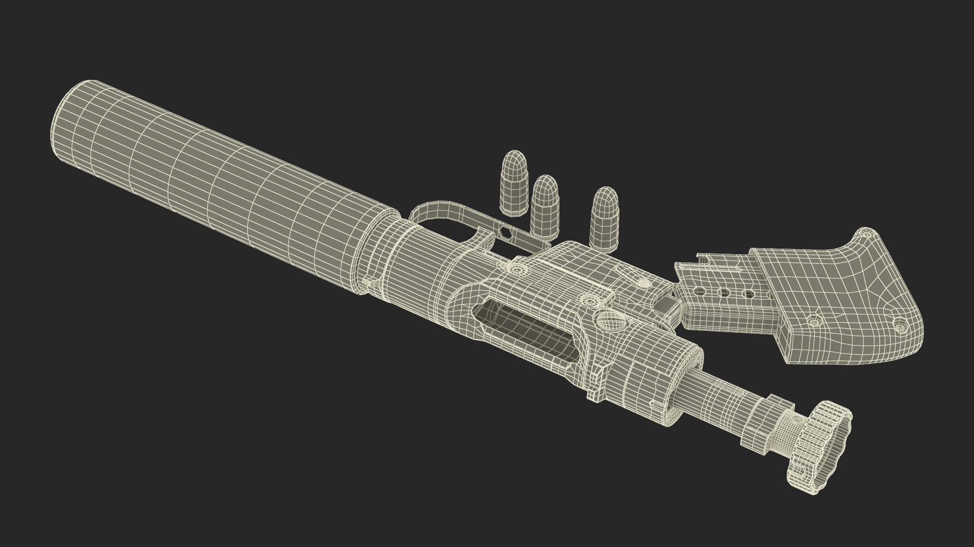 Disassembled Veterinary Pistol VP9 3D model