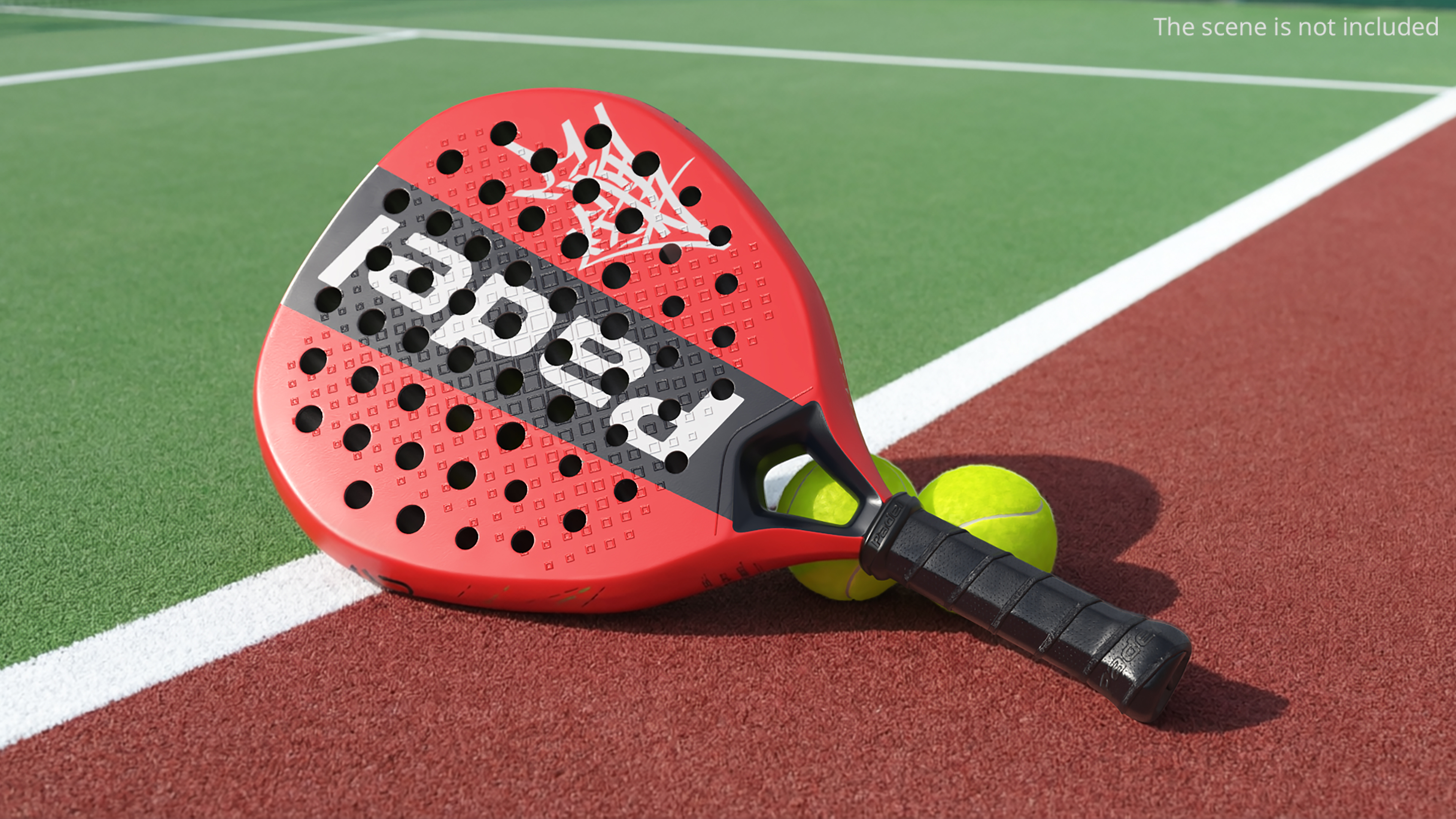 Professional Padel Racket Red - view 2