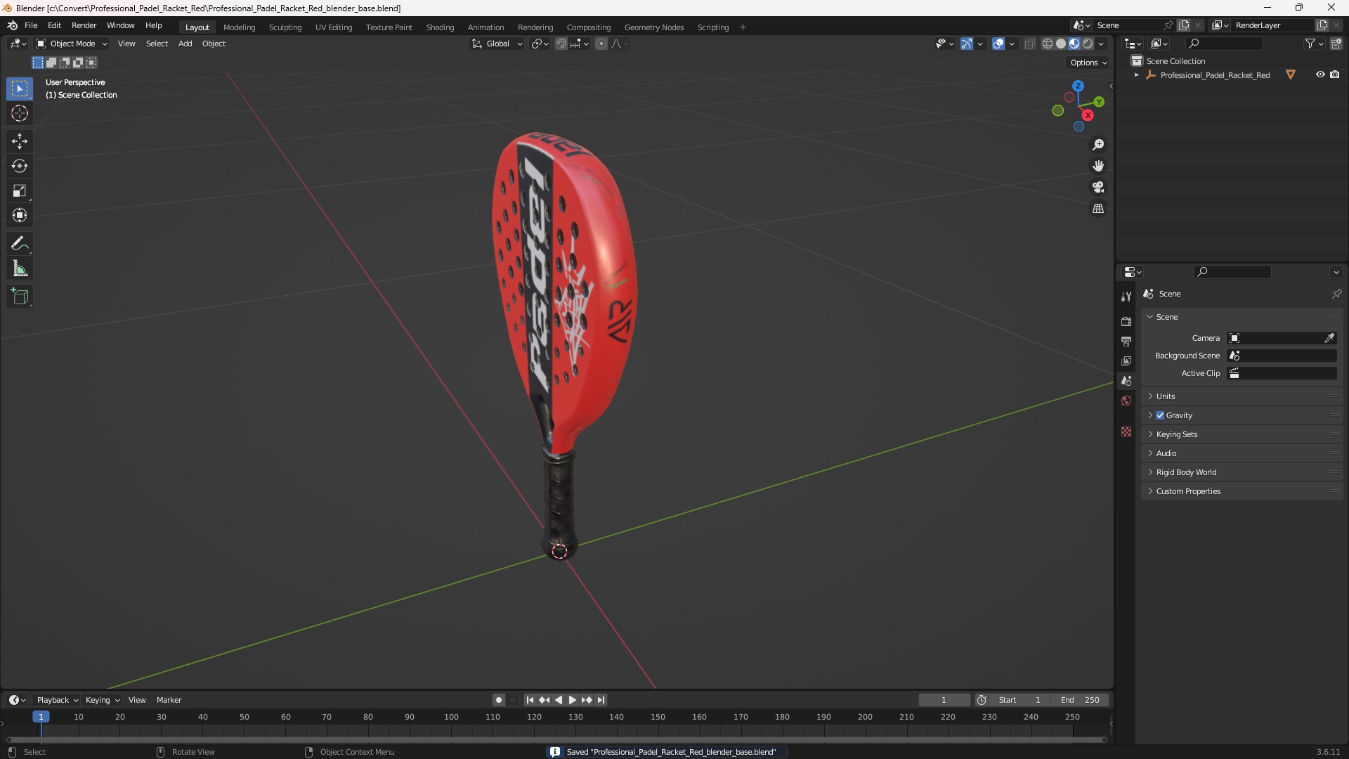 Professional Padel Racket Red - view 10