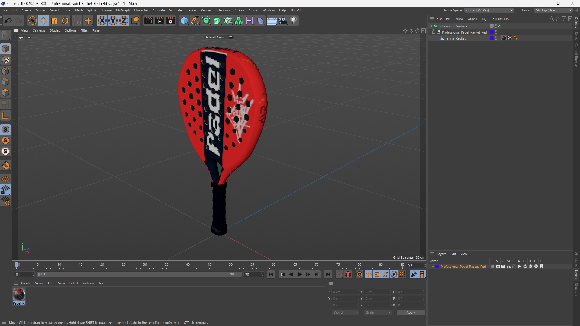 Professional Padel Racket Red - view 12