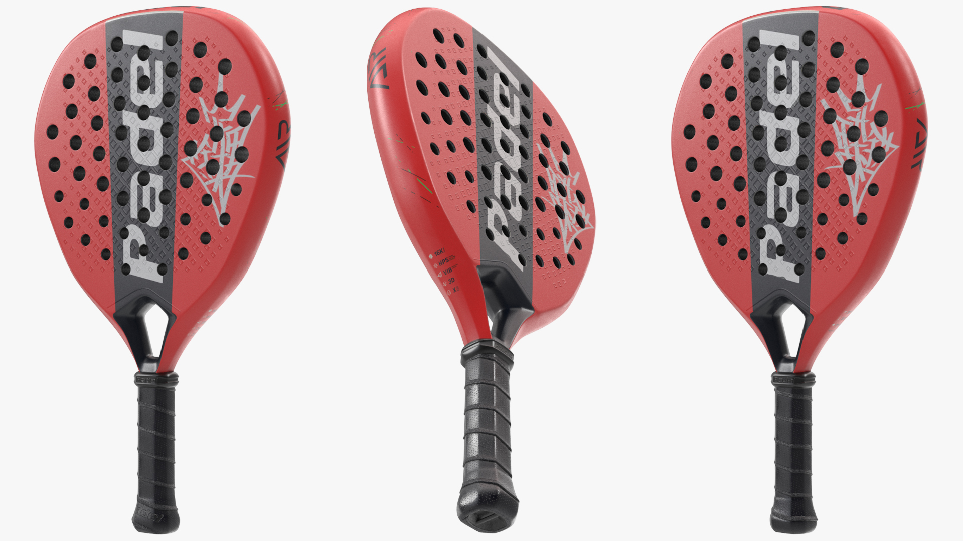 Professional Padel Racket Red - view 3