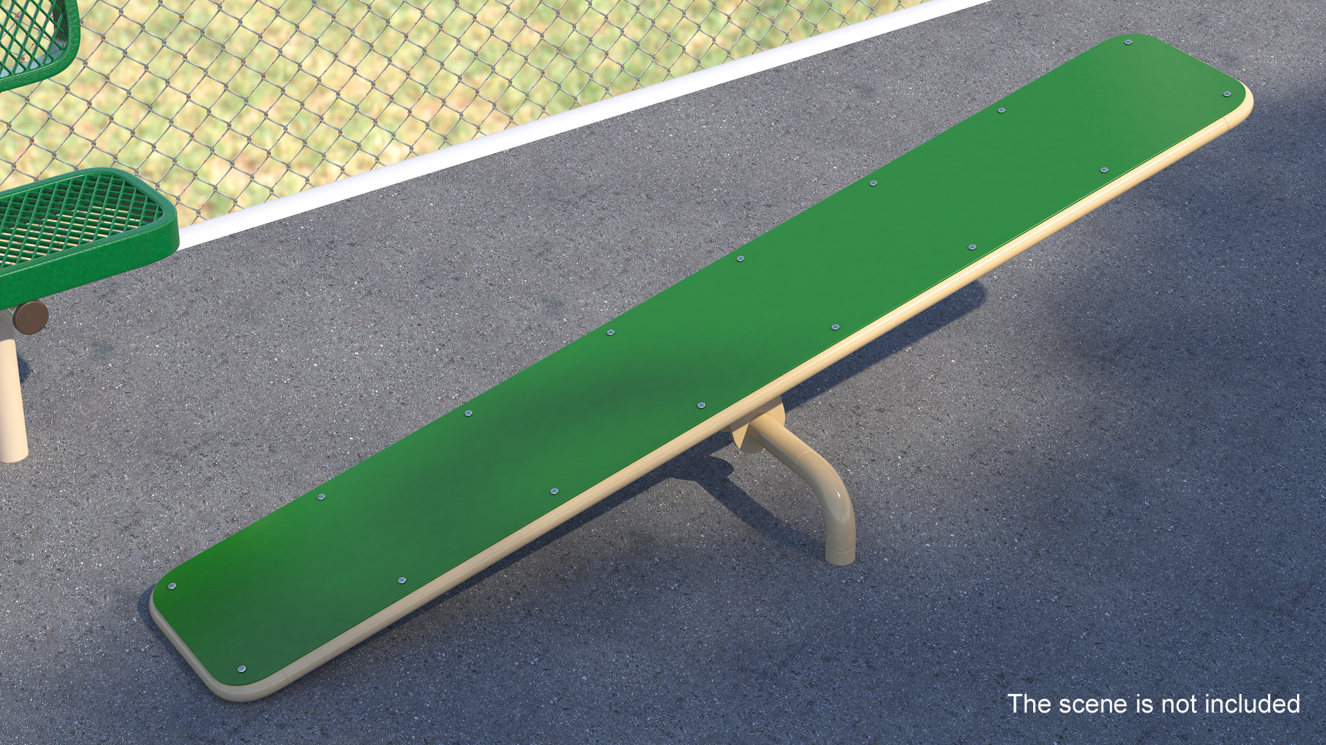 3D Dog Park Teeter Totter Green model
