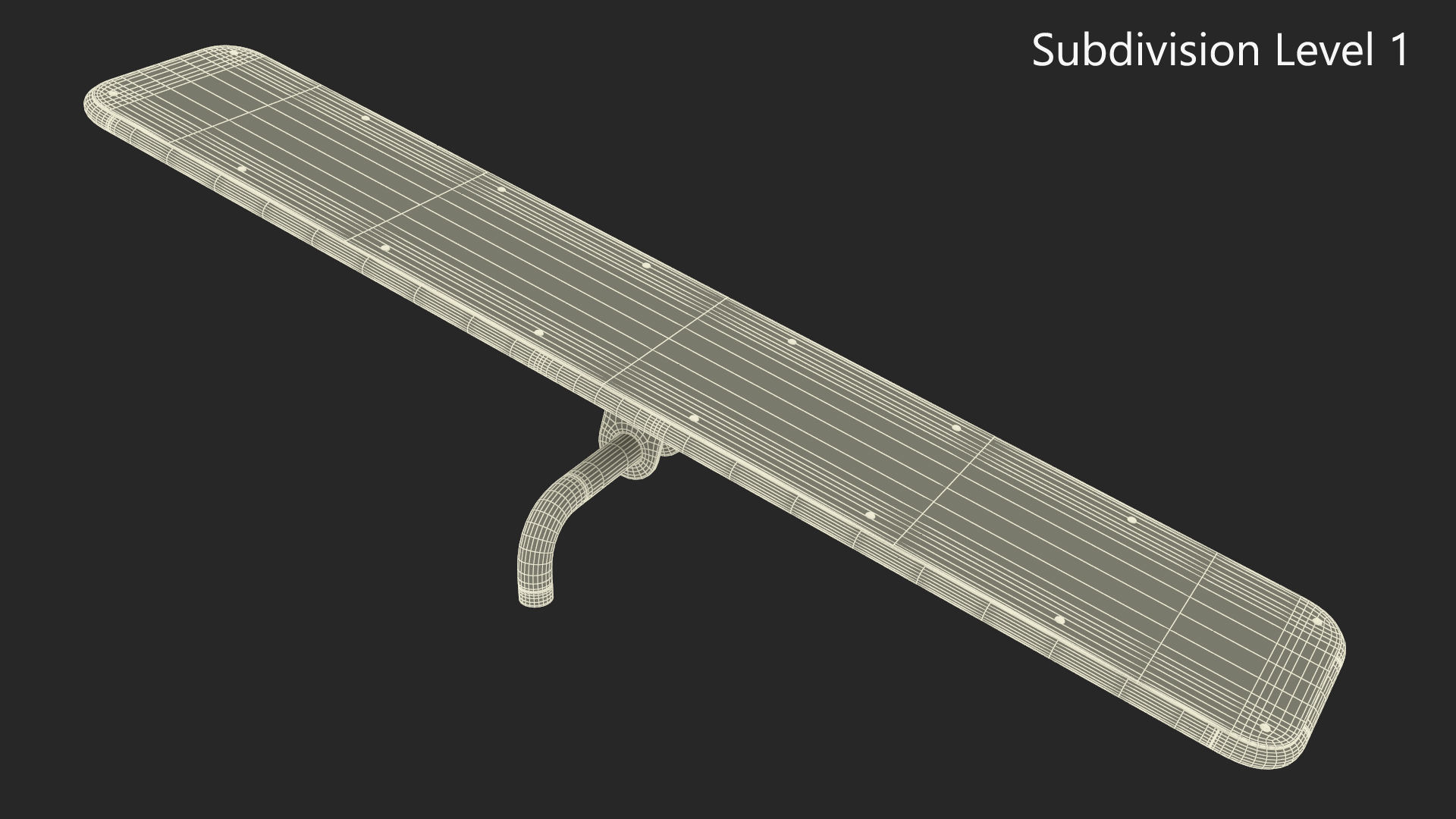 3D Dog Park Teeter Totter Green model