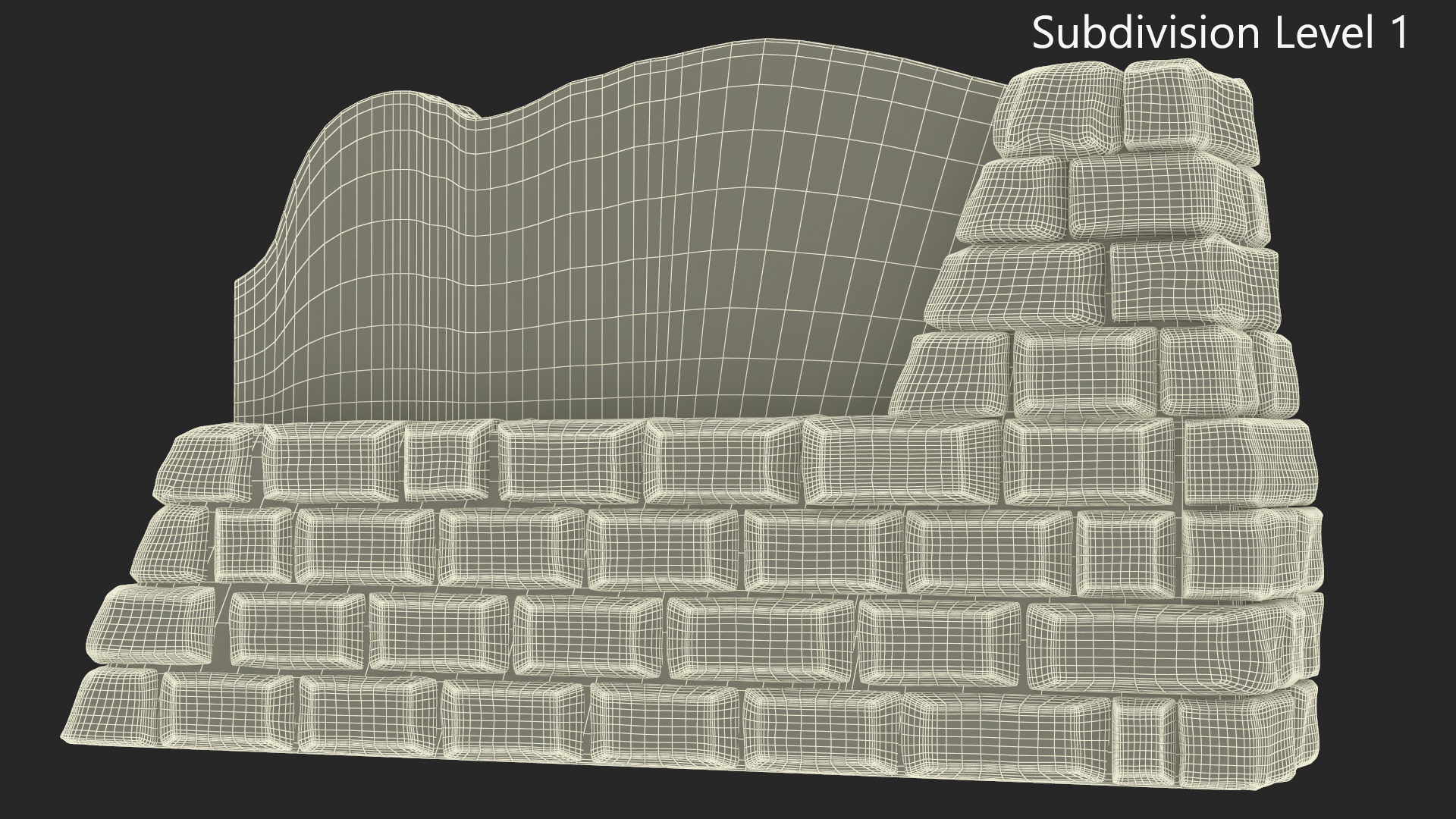3D Stone Entrance Pillar