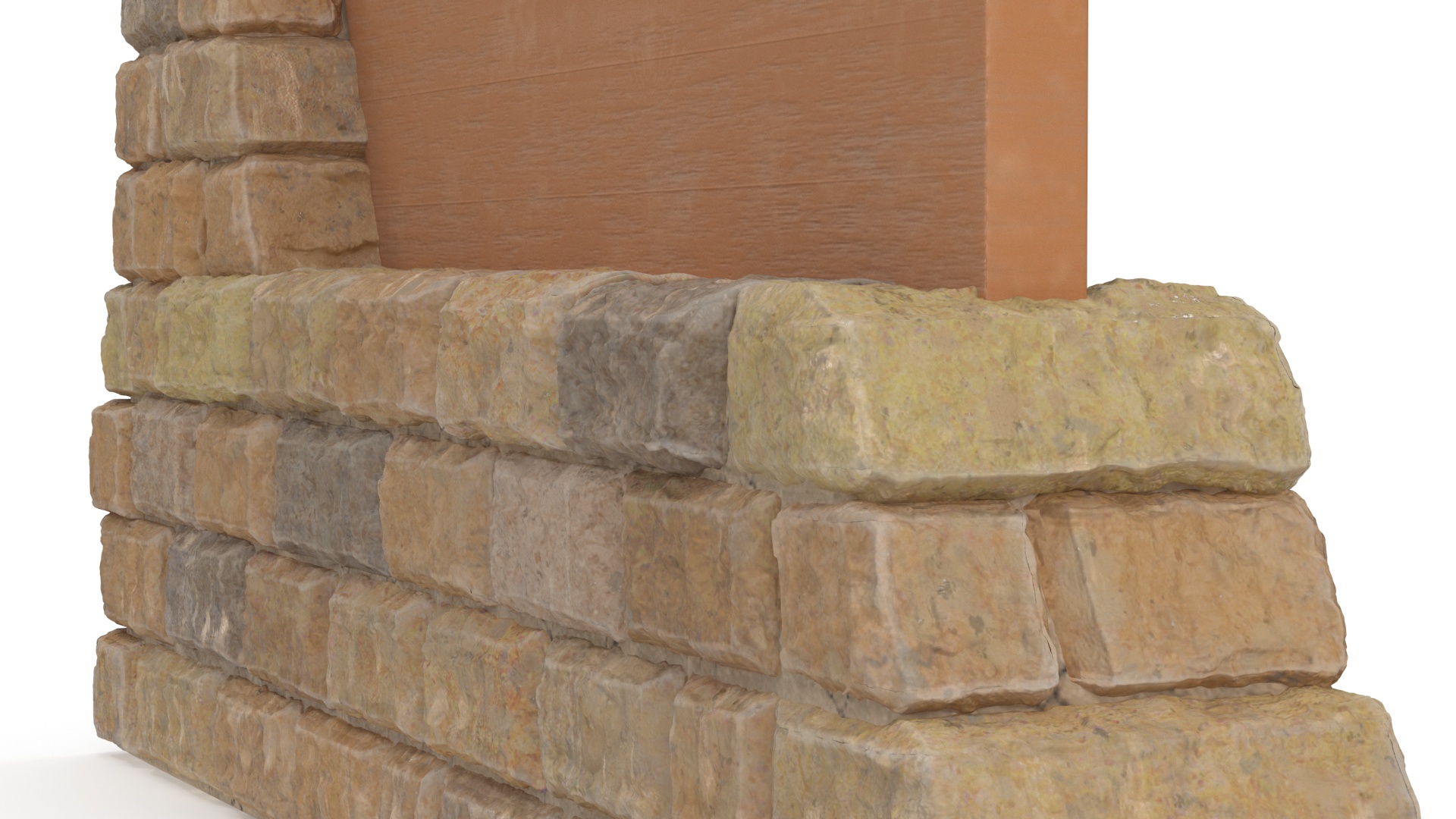 3D Stone Entrance Pillar