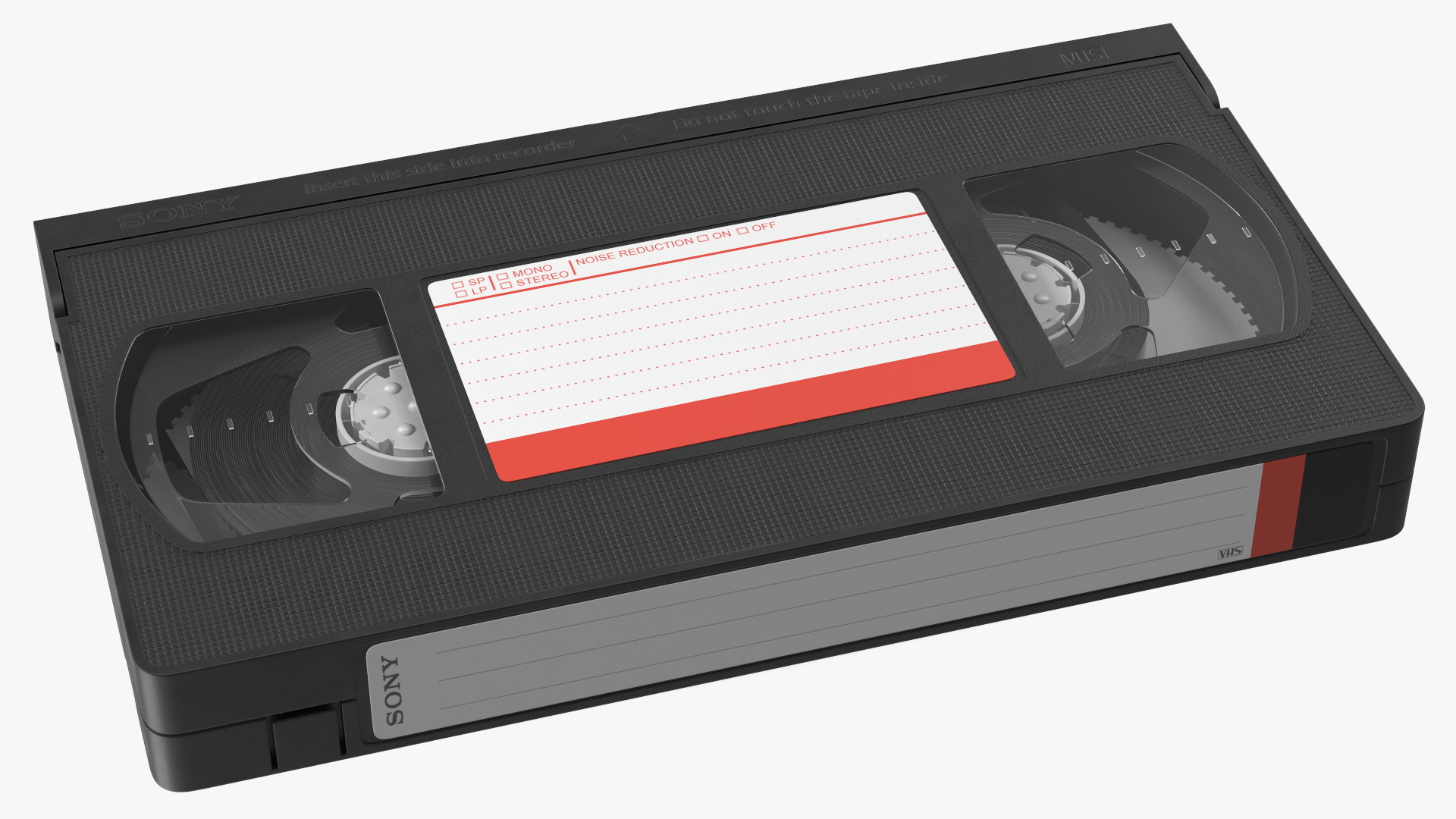 Sony Dynamicron E180 VHS Cassette with Cover 3D model