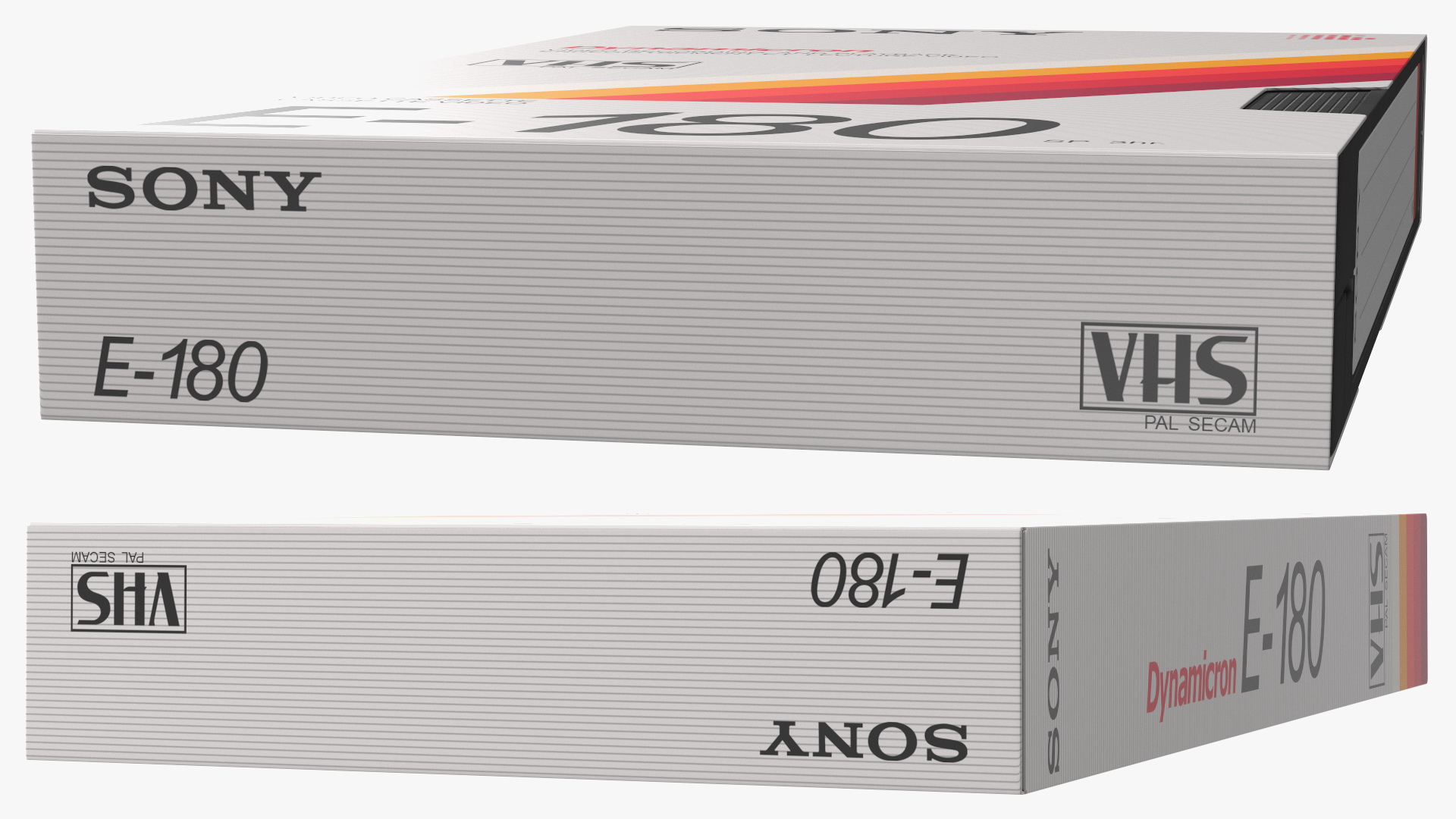 Sony Dynamicron E180 VHS Cassette with Cover 3D model
