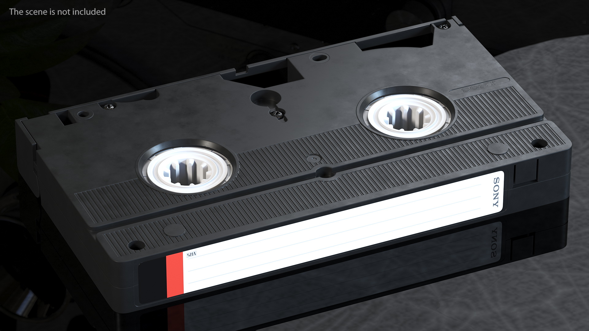 Sony Dynamicron E180 VHS Cassette with Cover 3D model