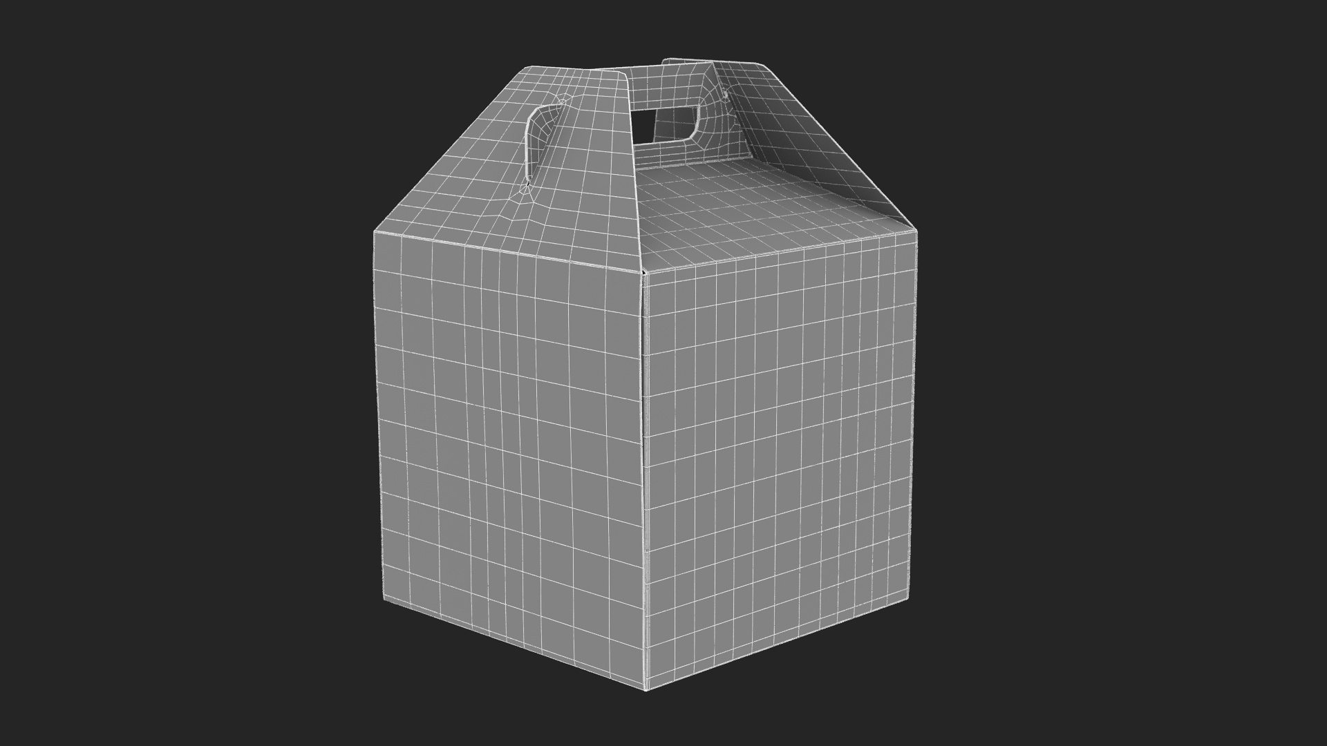 3D model W Packaging Tall Cake Box Pink No Window
