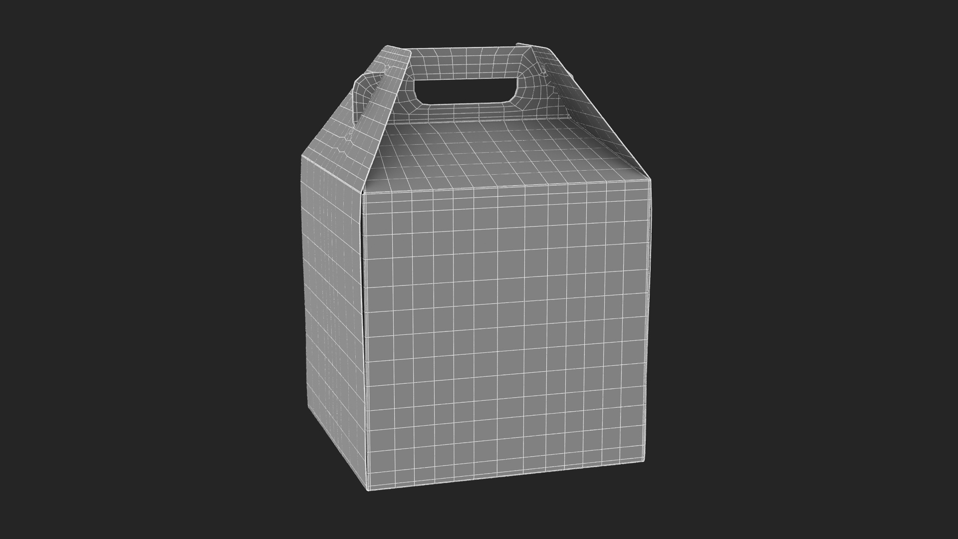 3D model W Packaging Tall Cake Box Pink No Window
