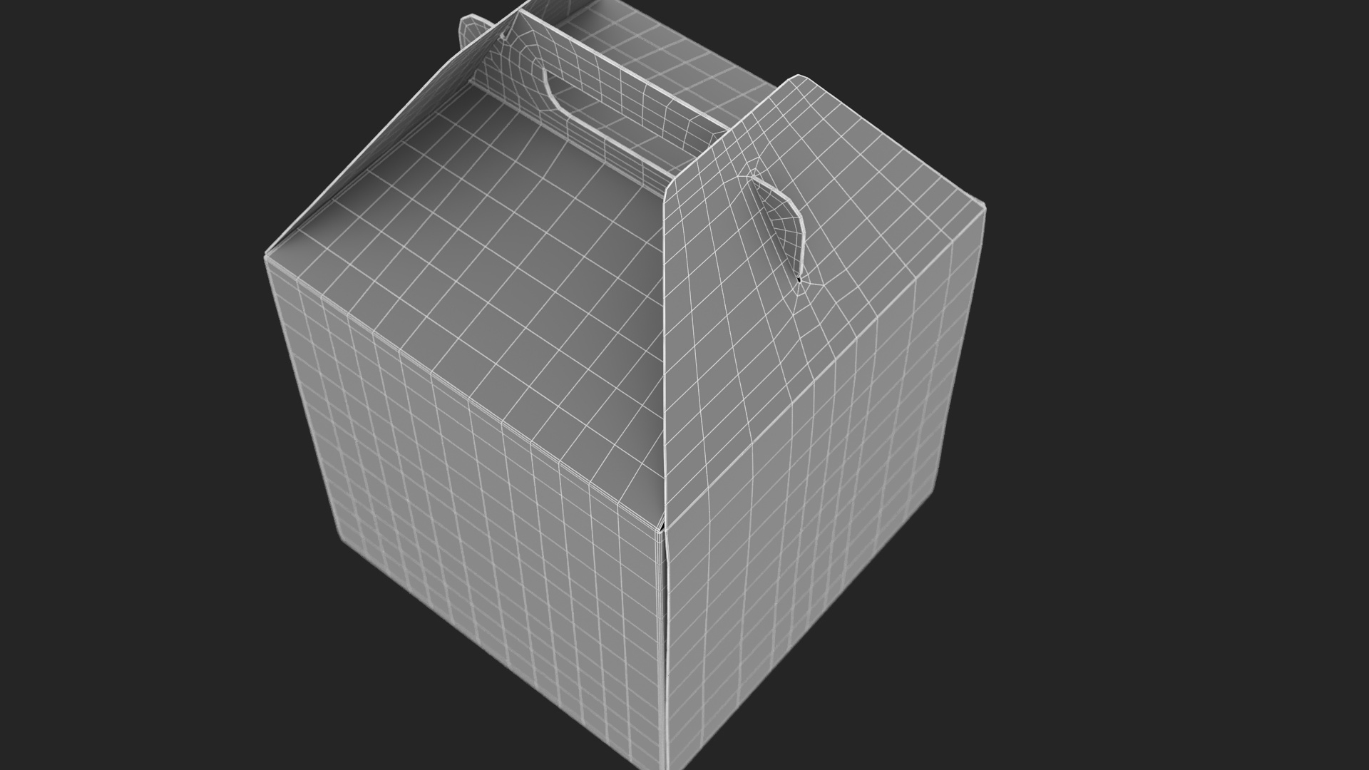 3D model W Packaging Tall Cake Box Pink No Window