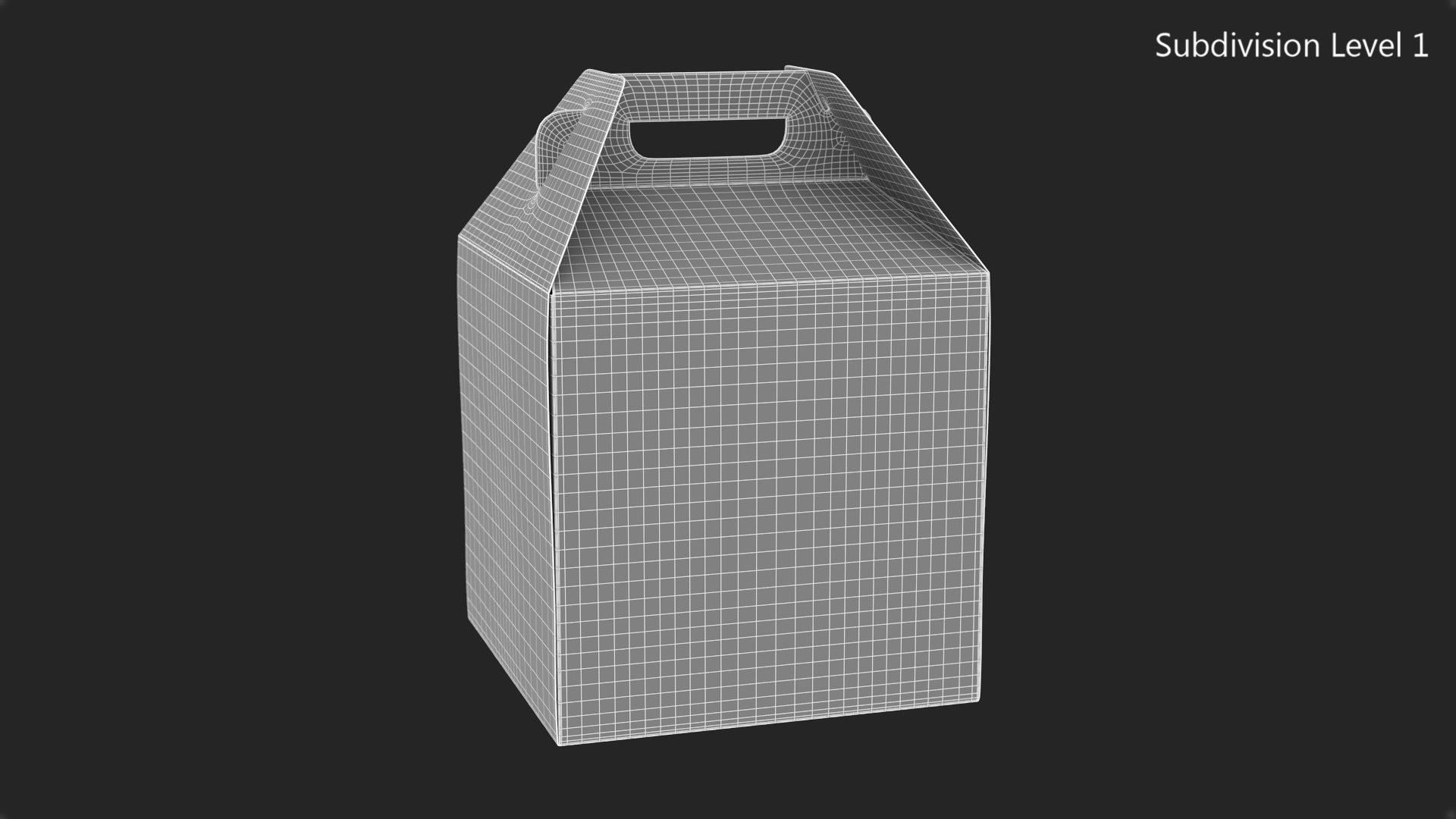 3D model W Packaging Tall Cake Box Pink No Window