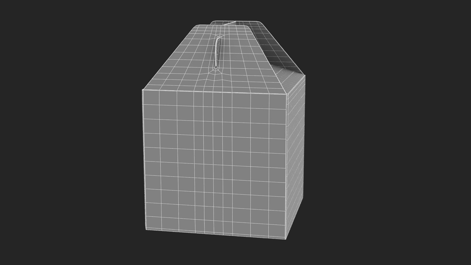 3D model W Packaging Tall Cake Box Pink No Window