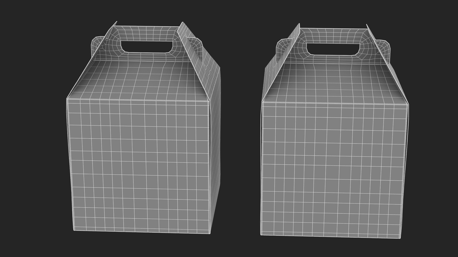 3D model W Packaging Tall Cake Box Pink No Window