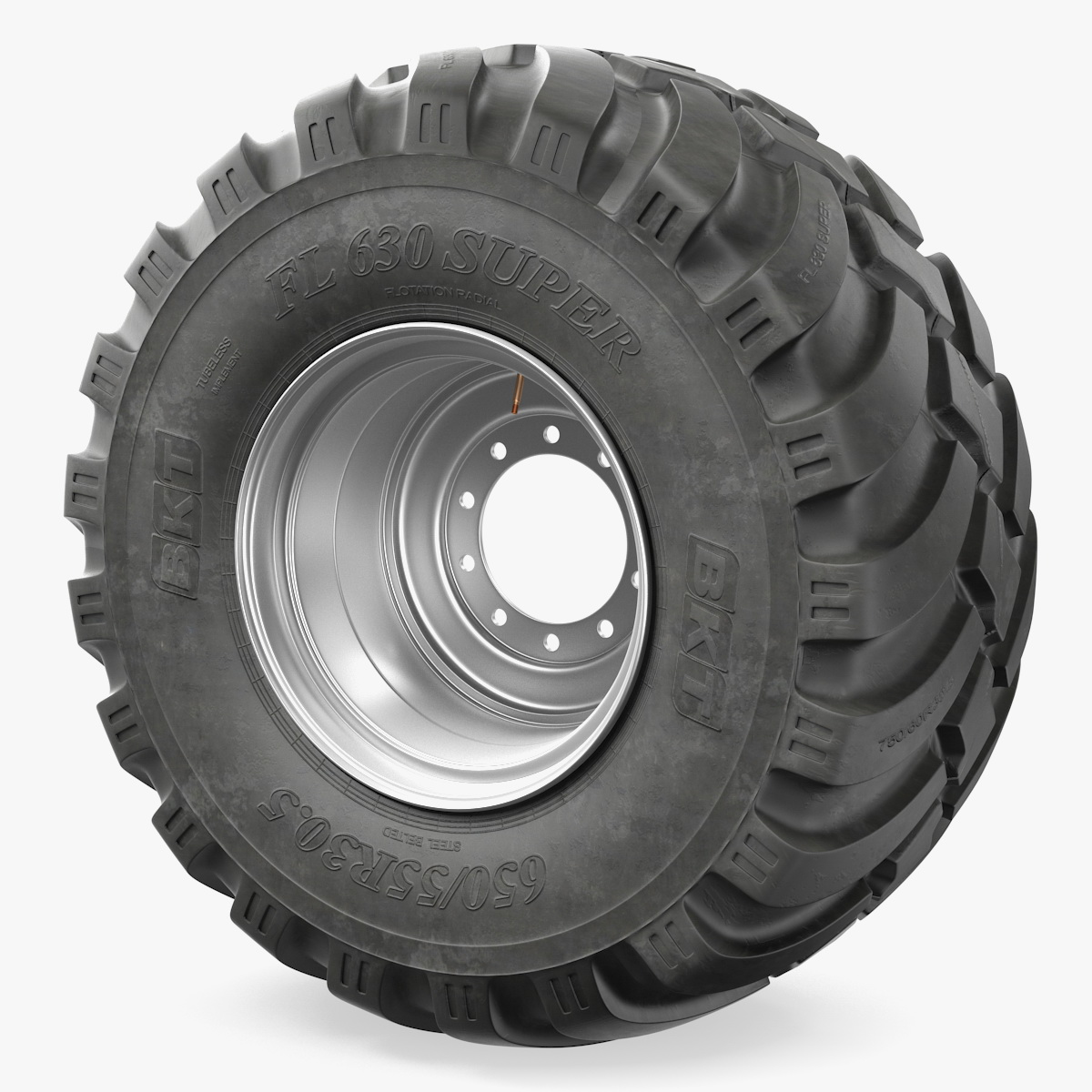 BKT FL630 Tire 3D Model, view 3