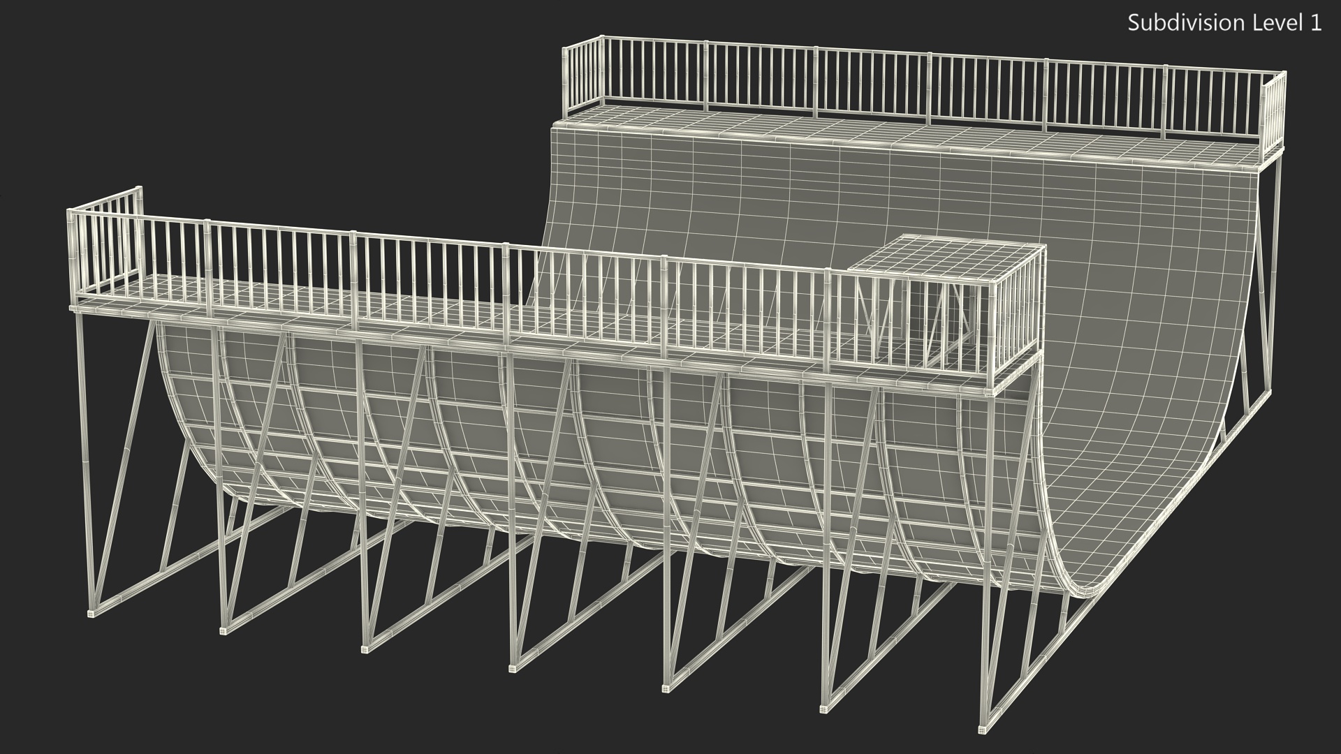 Extreme Sports Half Pipe 3D model