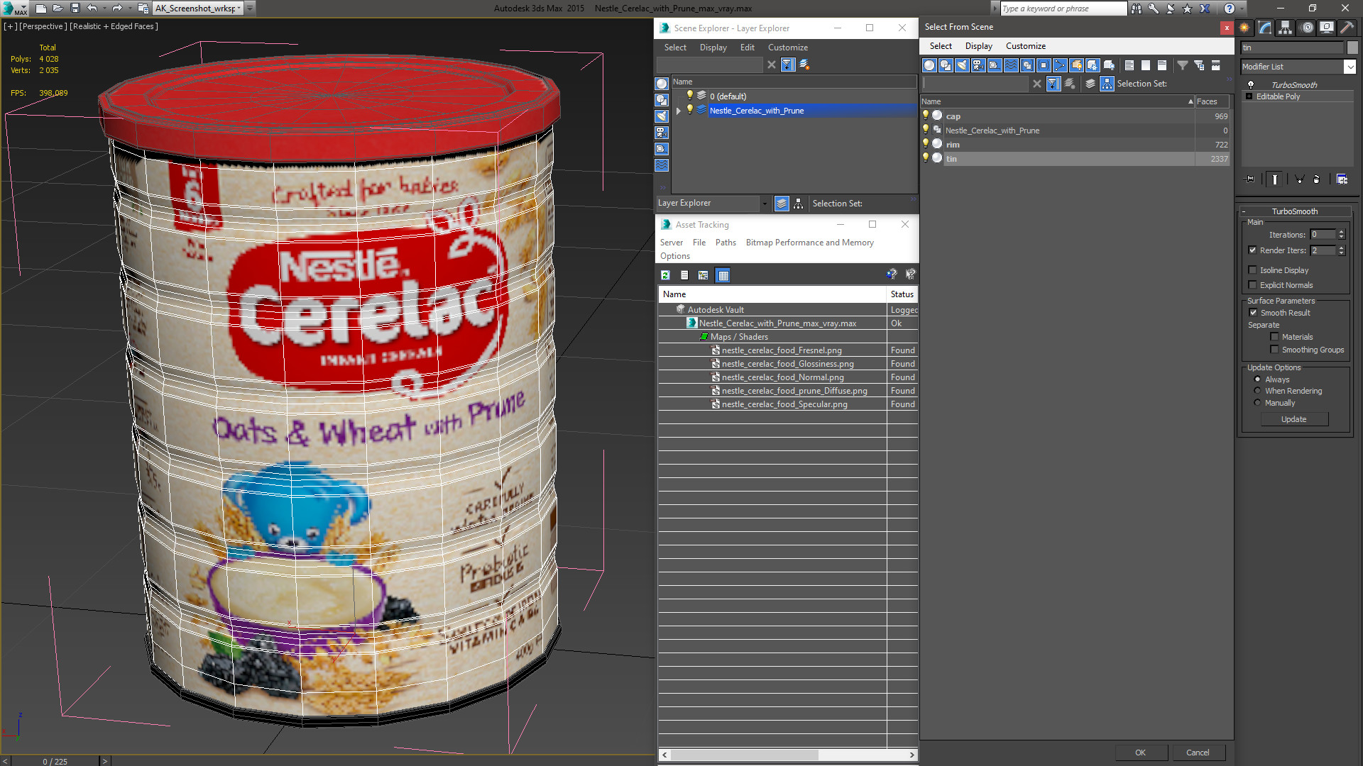 3D model Nestle Cerelac with Prune