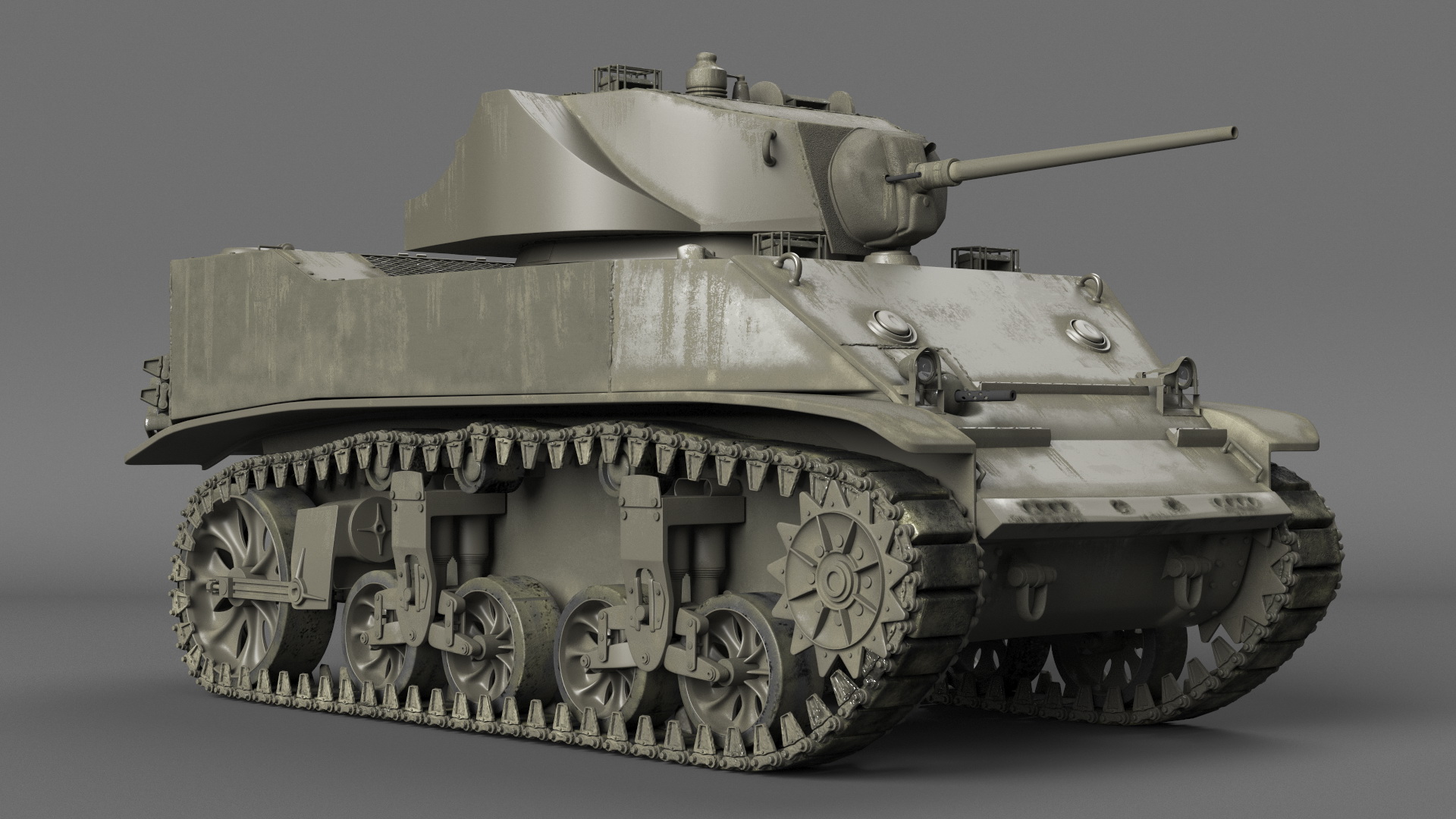 3D model M5 Stuart Light Tank