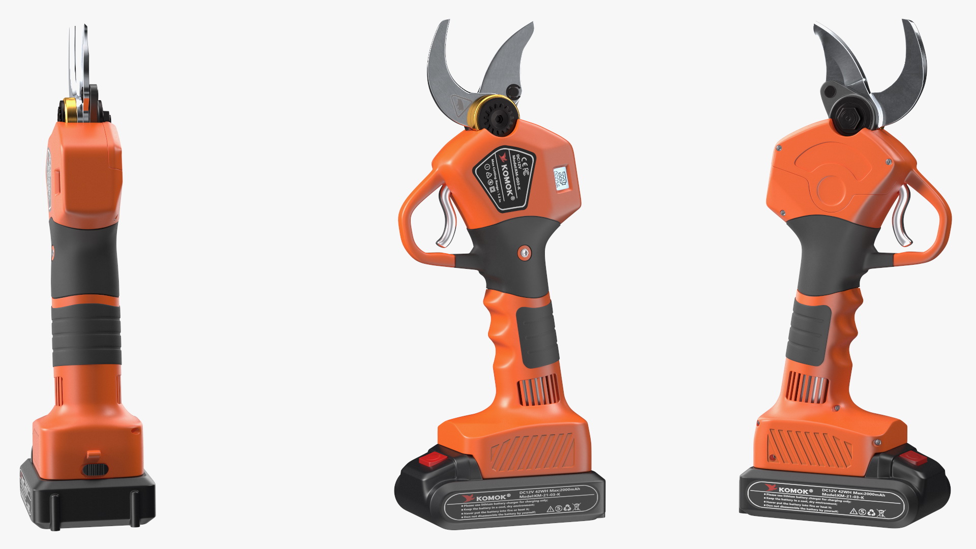 3D Orange Komok Cordless Pruner model