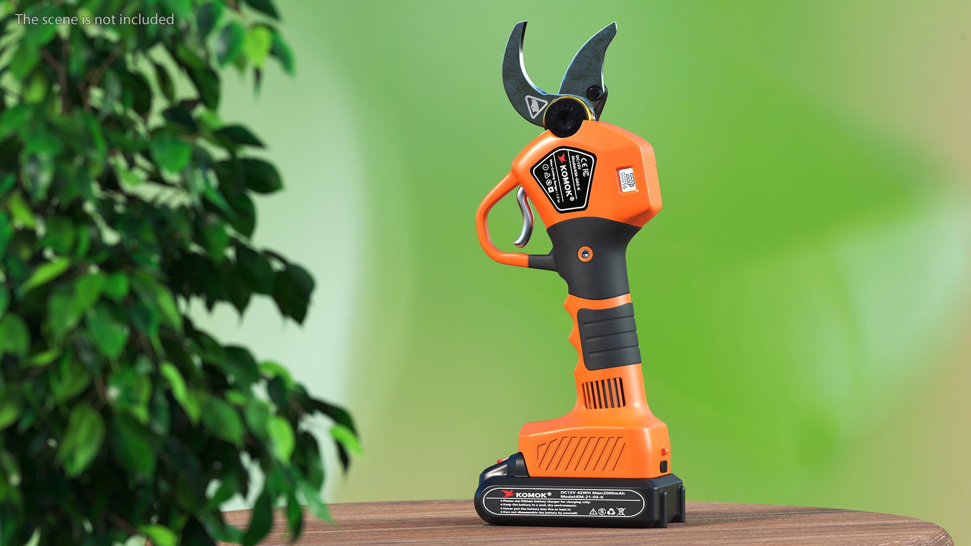 3D Orange Komok Cordless Pruner model