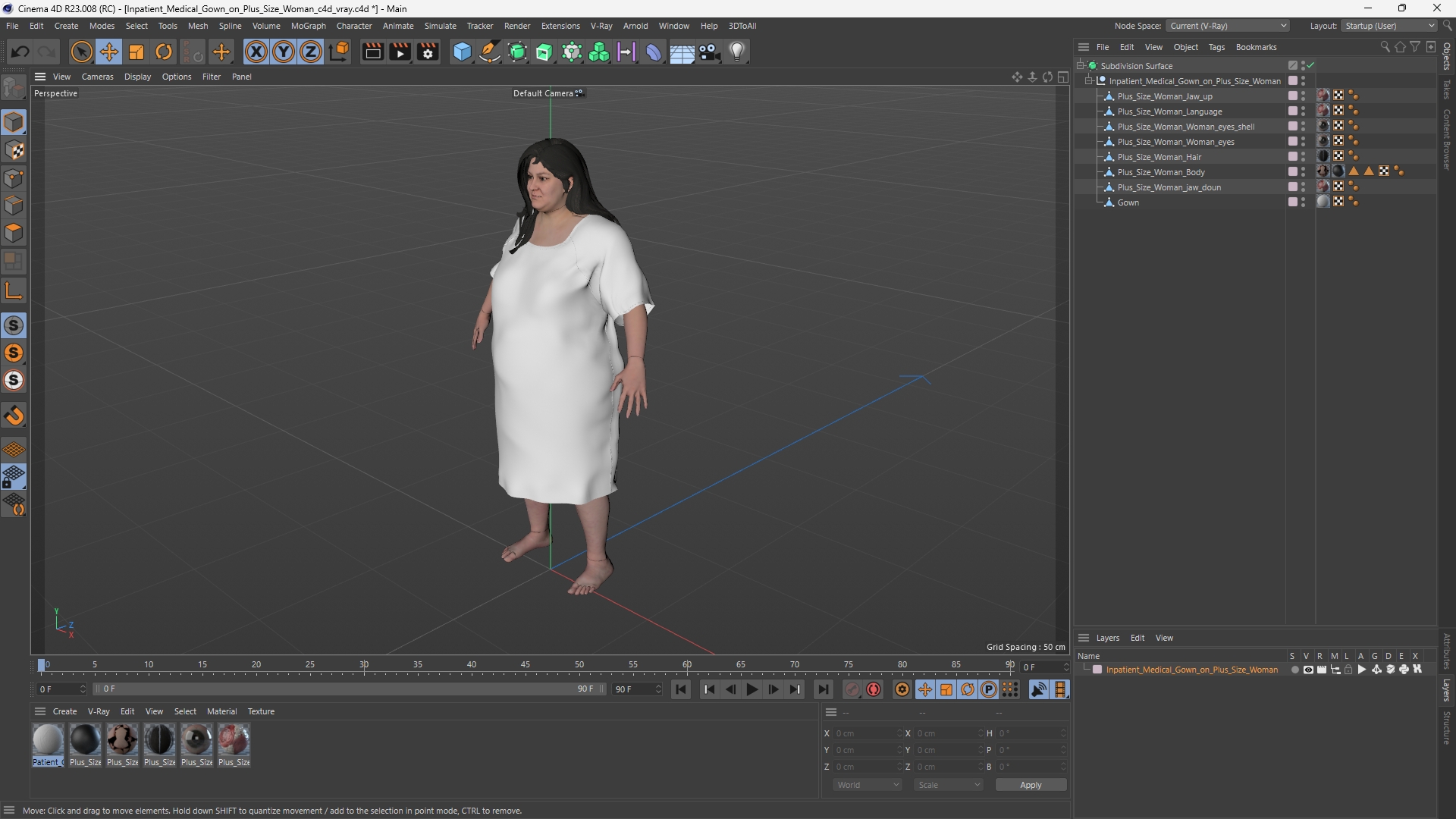 Inpatient Medical Gown on Plus Size Woman - view 12